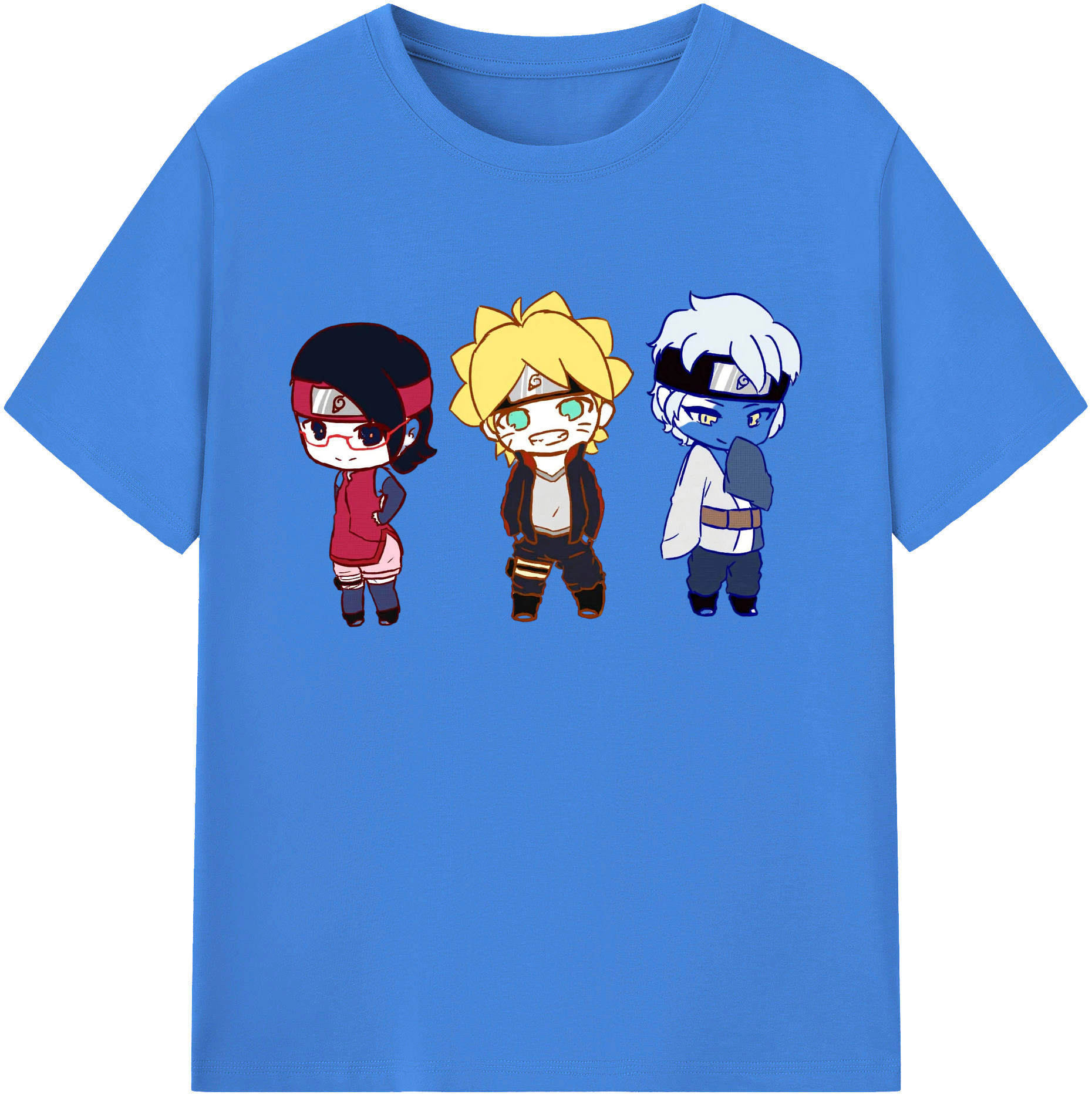 （画像用） NARUTO -ナルト- うずまき ボルト Uzumaki Boruto 綿100％ メンズ半袖Tシャツ｜肌触りやわらか＆通気性