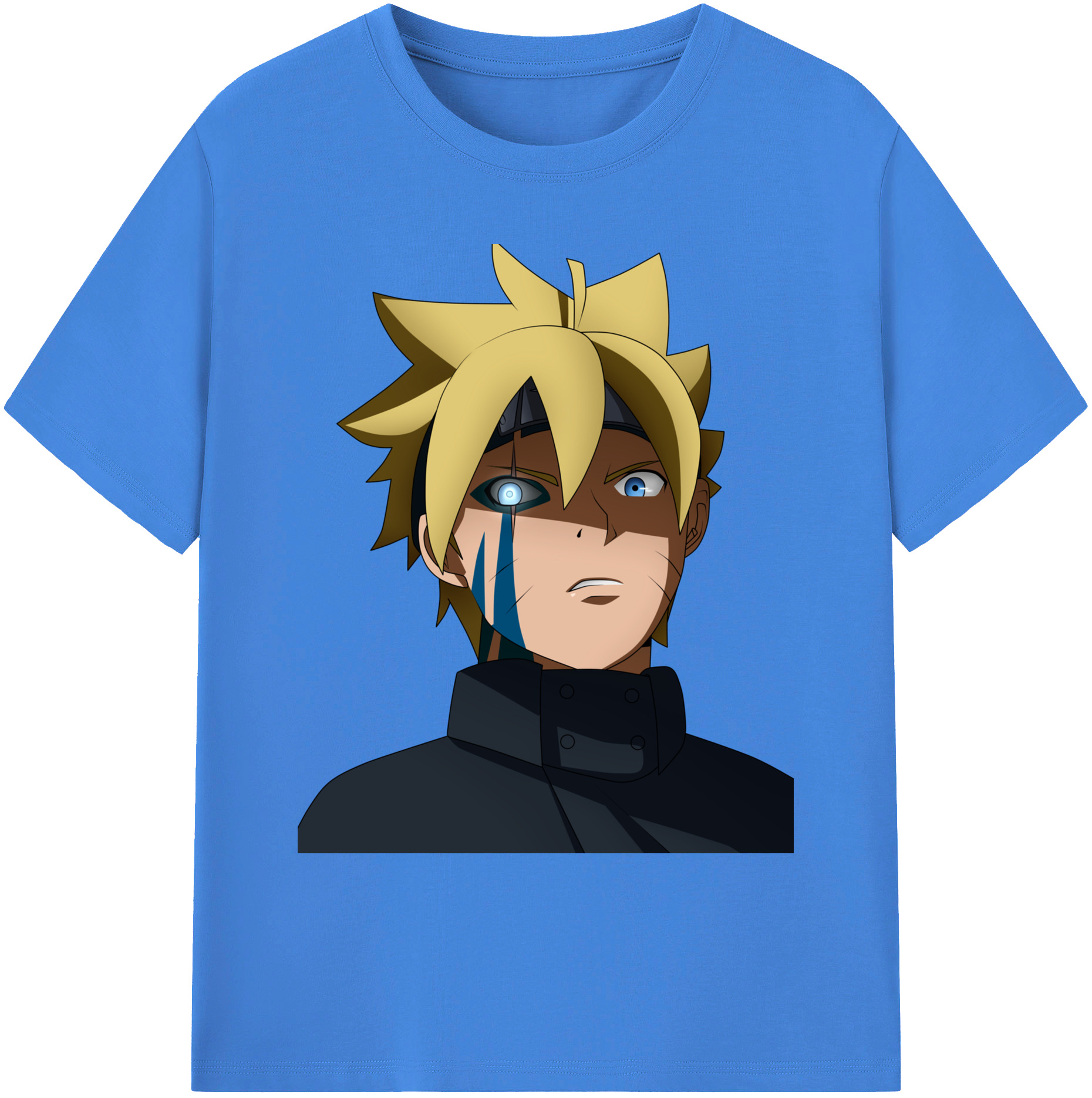 （画像用） NARUTO -ナルト- うずまき ボルト Uzumaki Boruto 綿100％ メンズ半袖Tシャツ｜肌触りやわらか＆通気性
