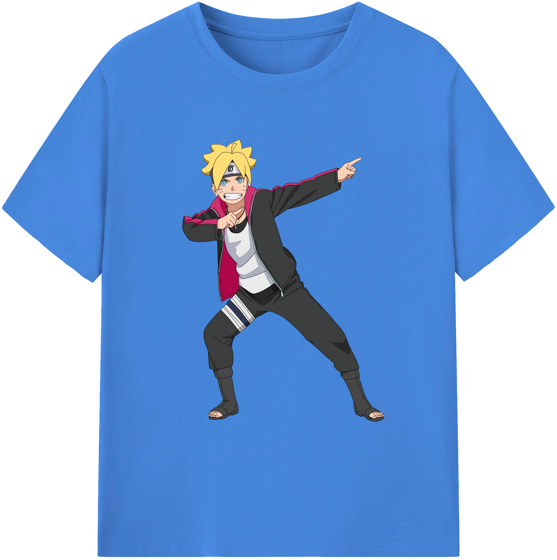 （画像用） NARUTO -ナルト- うずまき ボルト Uzumaki Boruto 綿100％ メンズ半袖Tシャツ｜肌触りやわらか＆通気性