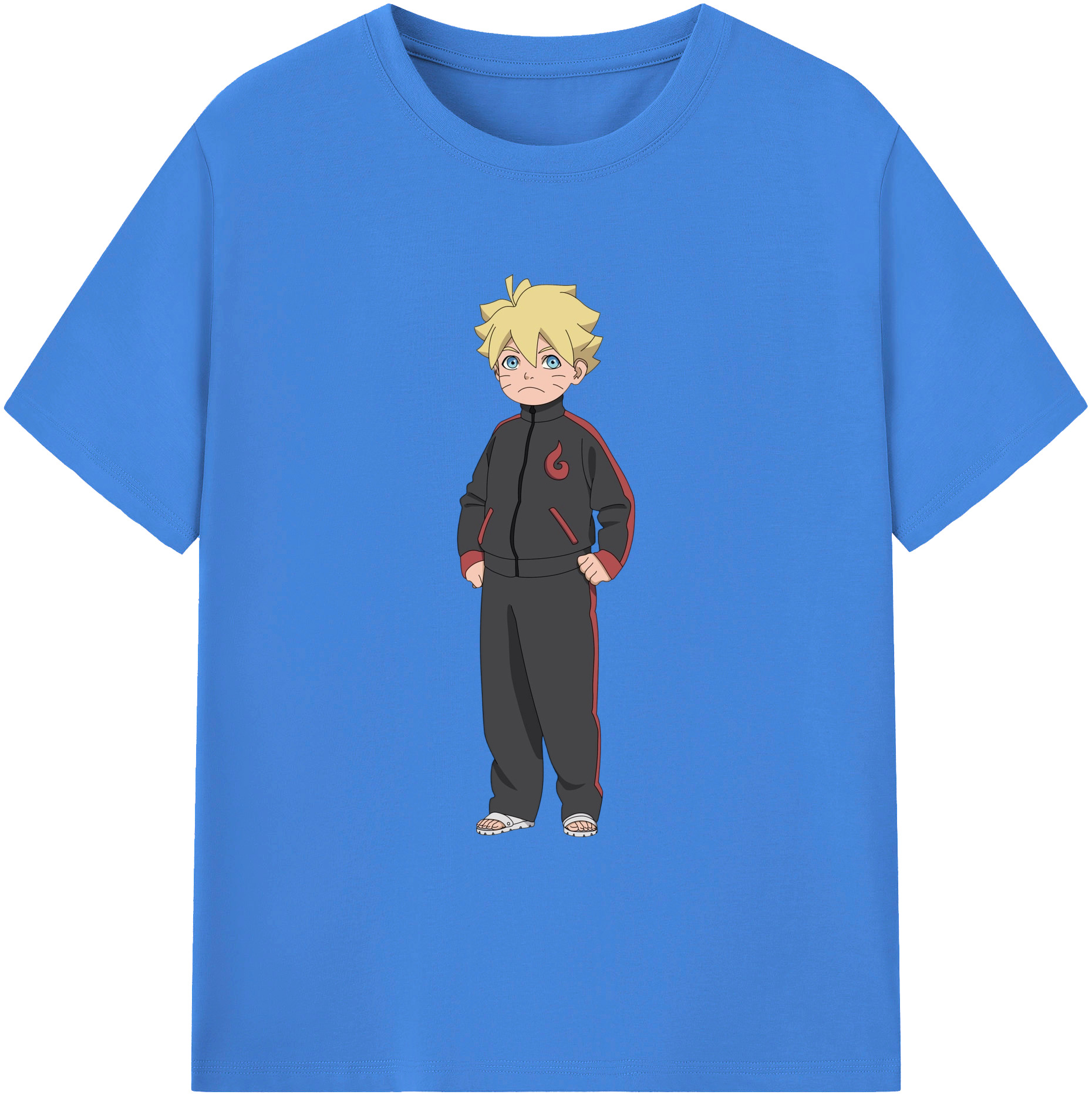 （画像用） NARUTO -ナルト- うずまき ボルト Uzumaki Boruto 綿100％ メンズ半袖Tシャツ｜肌触りやわらか＆通気性