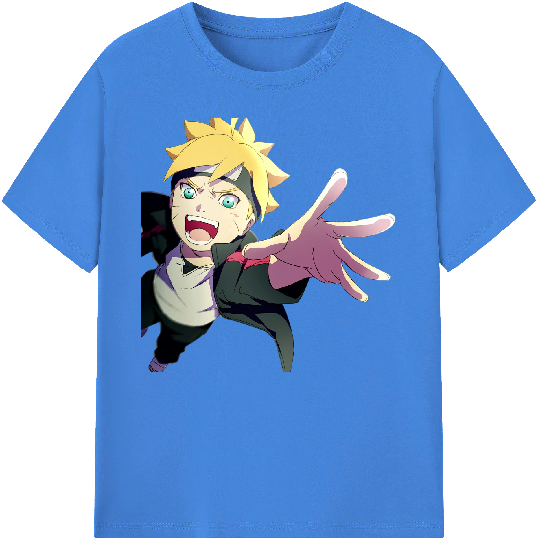 （画像用） NARUTO -ナルト- うずまき ボルト Uzumaki Boruto 綿100％ メンズ半袖Tシャツ｜肌触りやわらか＆通気性