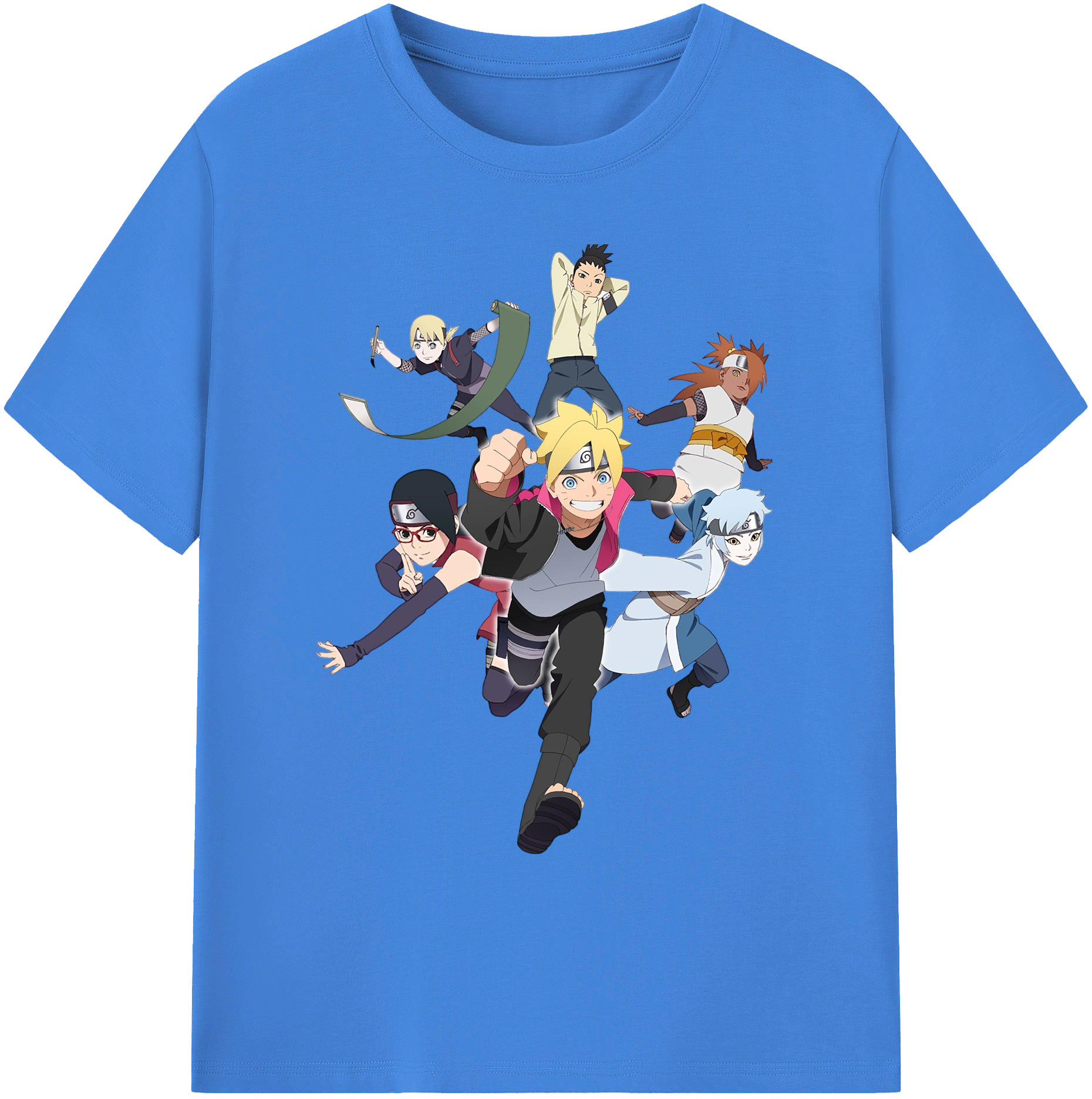 （画像用） NARUTO -ナルト- うずまき ボルト Uzumaki Boruto 綿100％ メンズ半袖Tシャツ｜肌触りやわらか＆通気性