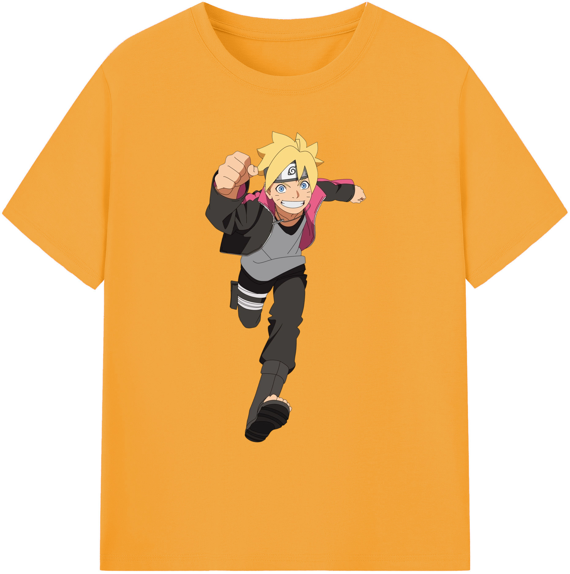 （画像用） NARUTO -ナルト- うずまき ボルト Uzumaki Boruto 綿100％ メンズ半袖Tシャツ｜肌触りやわらか＆通気性
