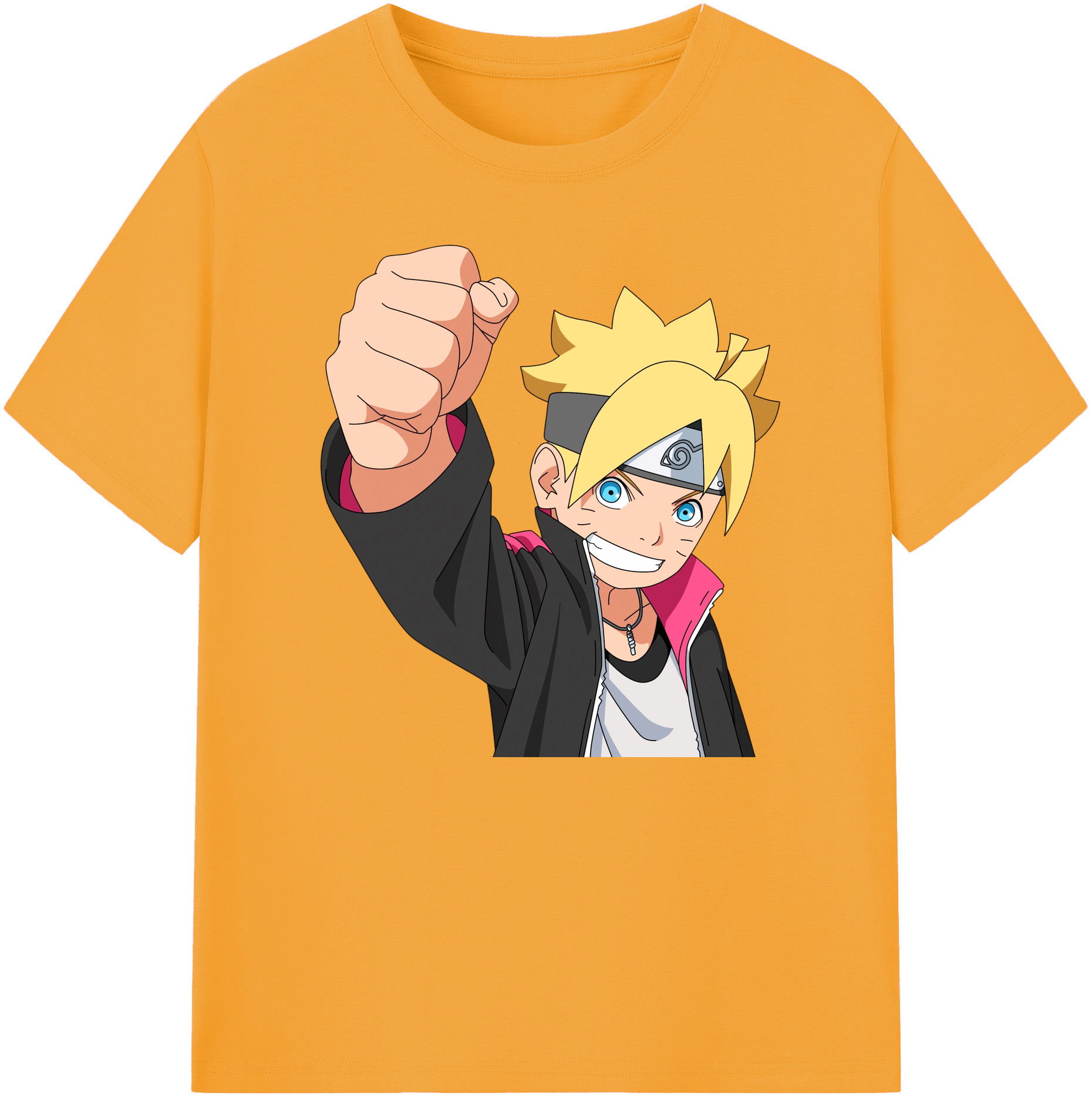 （画像用） NARUTO -ナルト- うずまき ボルト Uzumaki Boruto 綿100％ メンズ半袖Tシャツ｜肌触りやわらか＆通気性