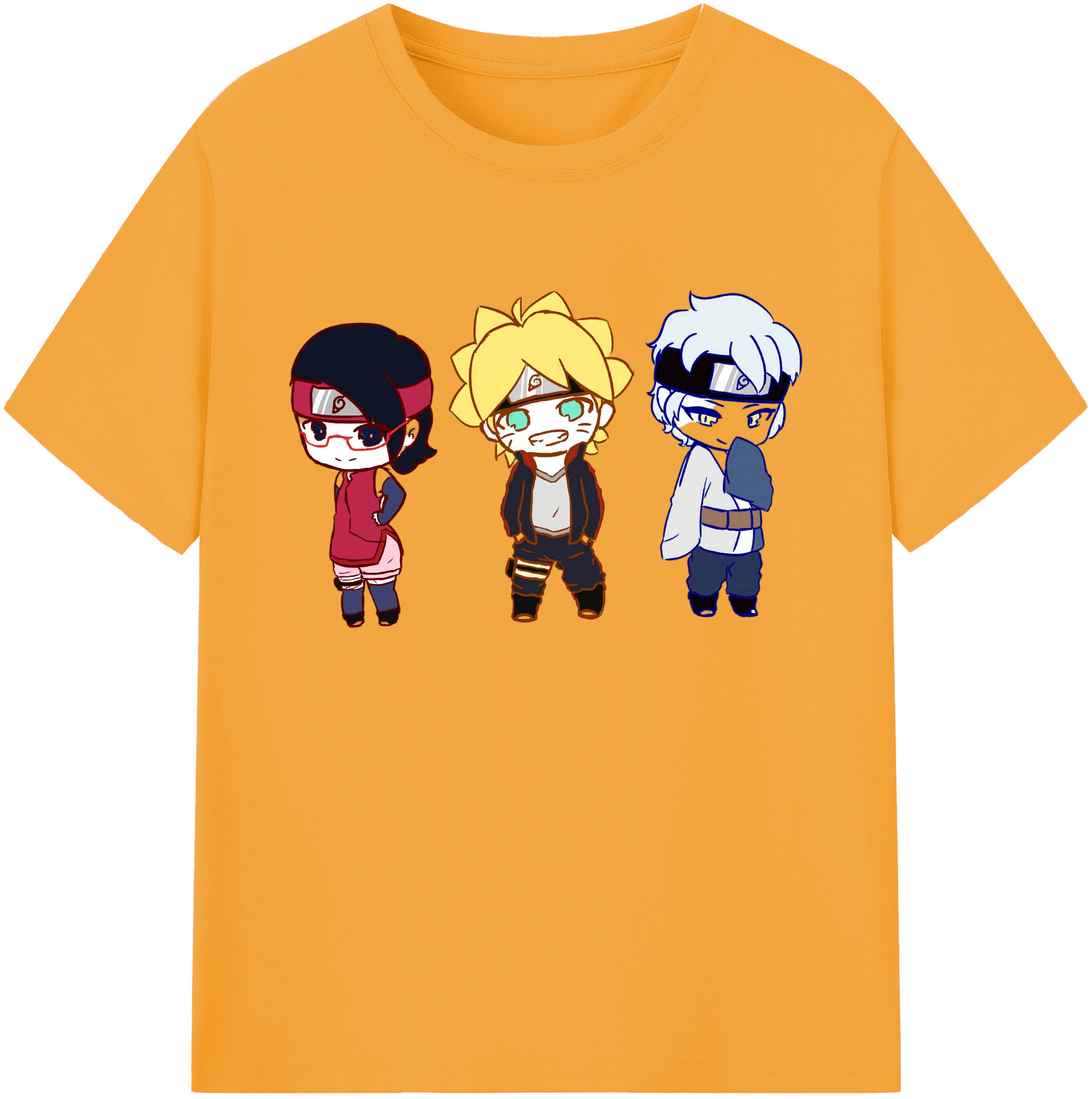 （画像用） NARUTO -ナルト- うずまき ボルト Uzumaki Boruto 綿100％ メンズ半袖Tシャツ｜肌触りやわらか＆通気性