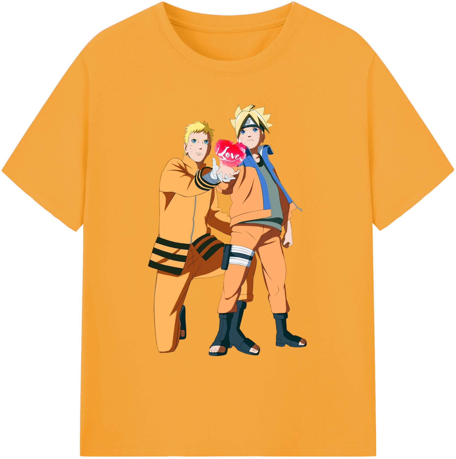 （画像用） NARUTO -ナルト- うずまき ボルト Uzumaki Boruto 綿100％ メンズ半袖Tシャツ｜肌触りやわらか＆通気性