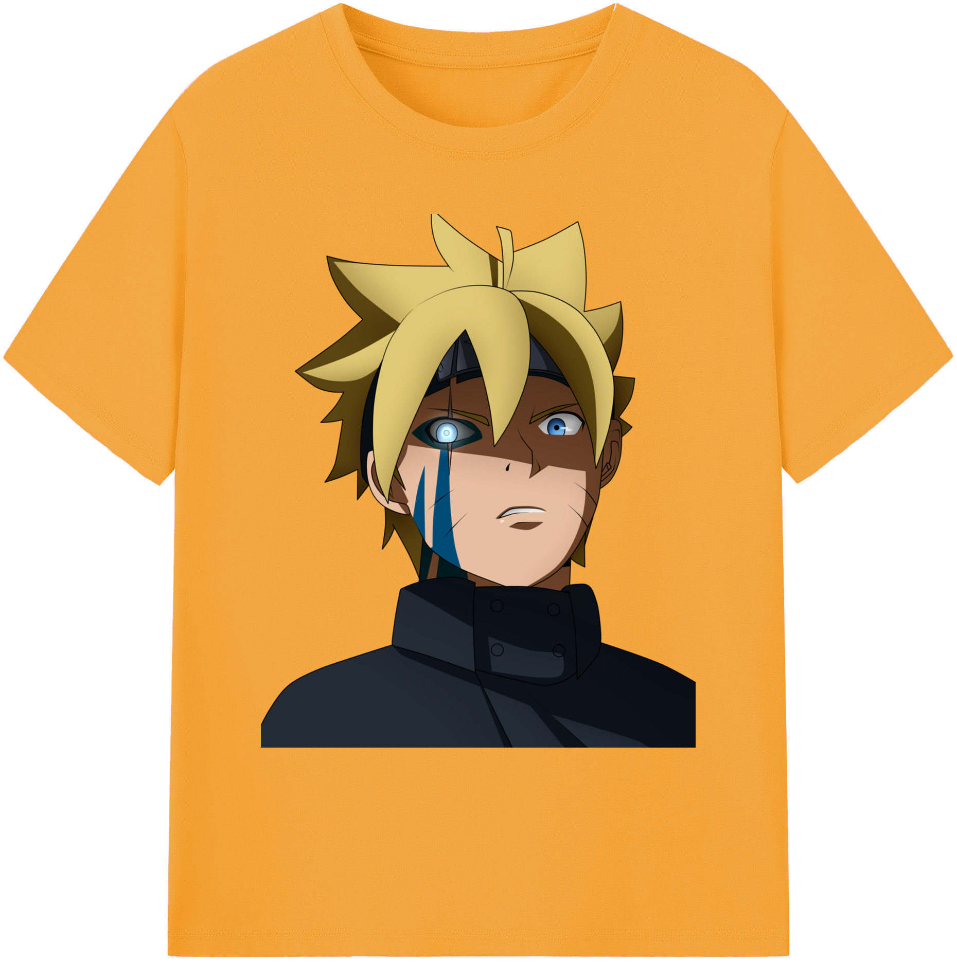 （画像用） NARUTO -ナルト- うずまき ボルト Uzumaki Boruto 綿100％ メンズ半袖Tシャツ｜肌触りやわらか＆通気性