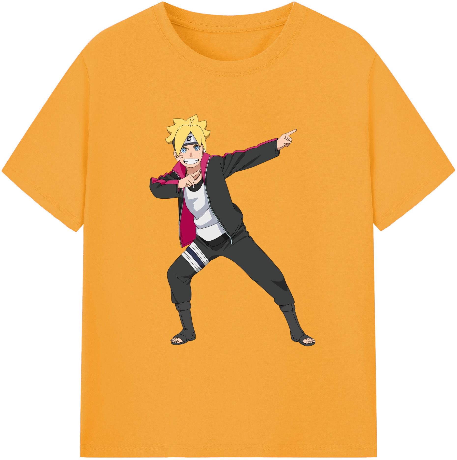 （画像用） NARUTO -ナルト- うずまき ボルト Uzumaki Boruto 綿100％ メンズ半袖Tシャツ｜肌触りやわらか＆通気性