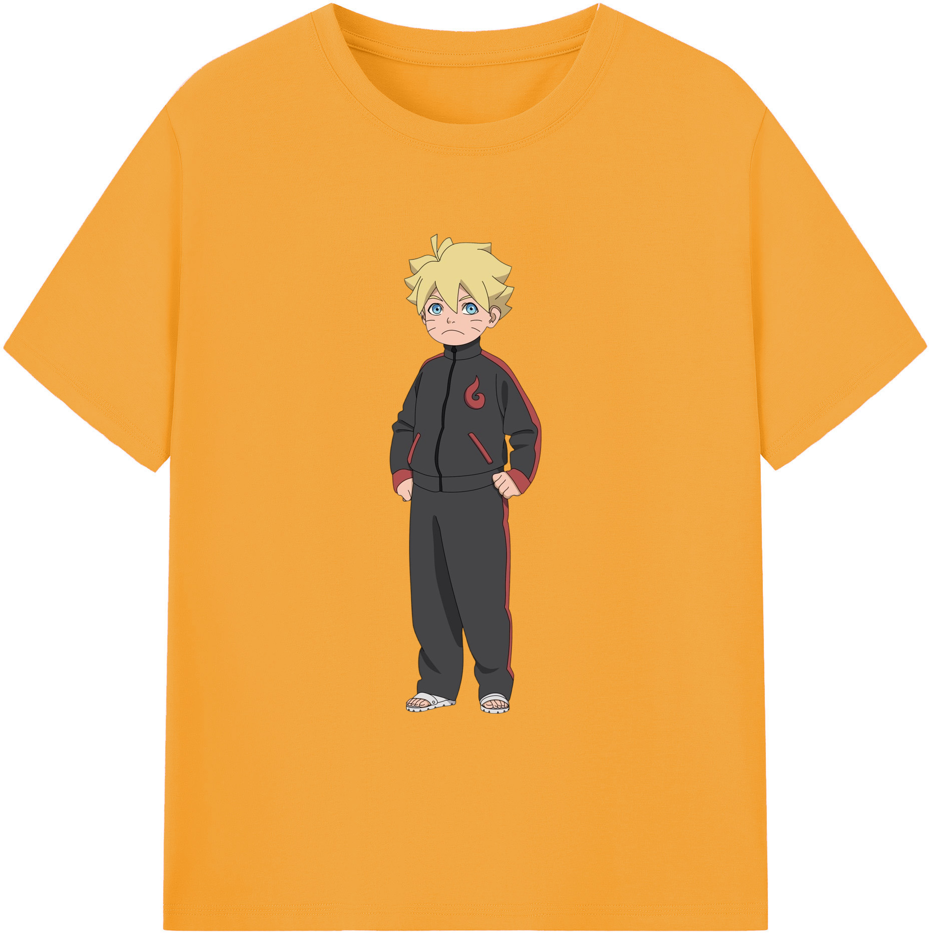 （画像用） NARUTO -ナルト- うずまき ボルト Uzumaki Boruto 綿100％ メンズ半袖Tシャツ｜肌触りやわらか＆通気性