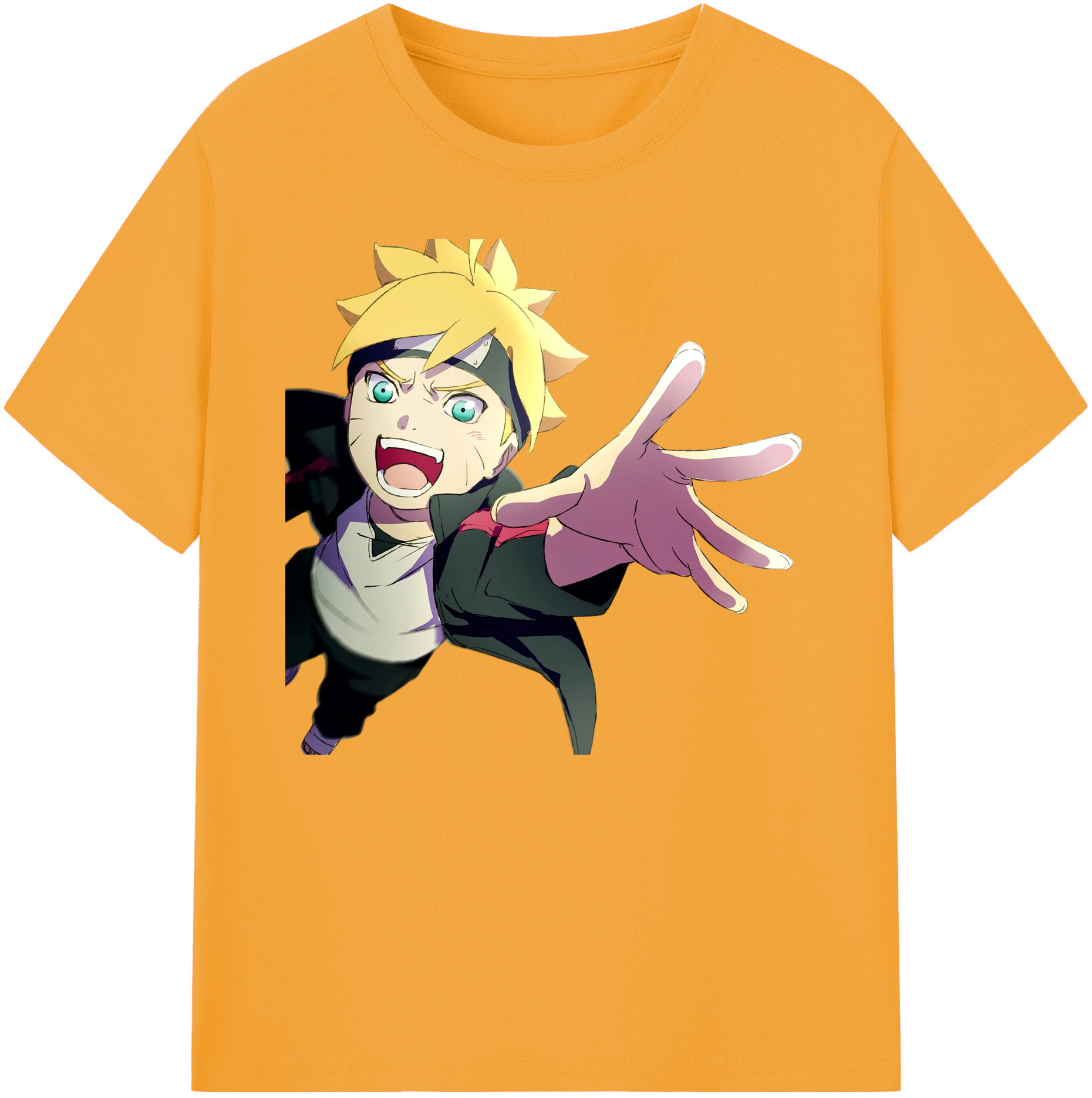 （画像用） NARUTO -ナルト- うずまき ボルト Uzumaki Boruto 綿100％ メンズ半袖Tシャツ｜肌触りやわらか＆通気性