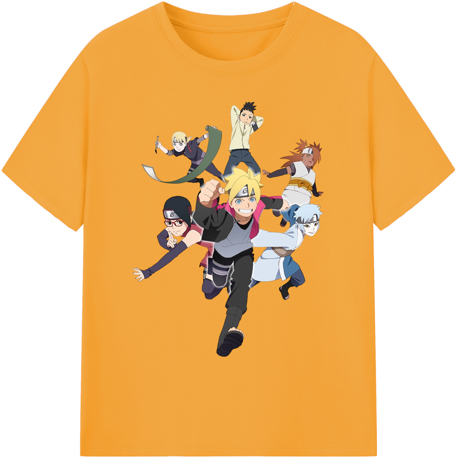 （画像用） NARUTO -ナルト- うずまき ボルト Uzumaki Boruto 綿100％ メンズ半袖Tシャツ｜肌触りやわらか＆通気性