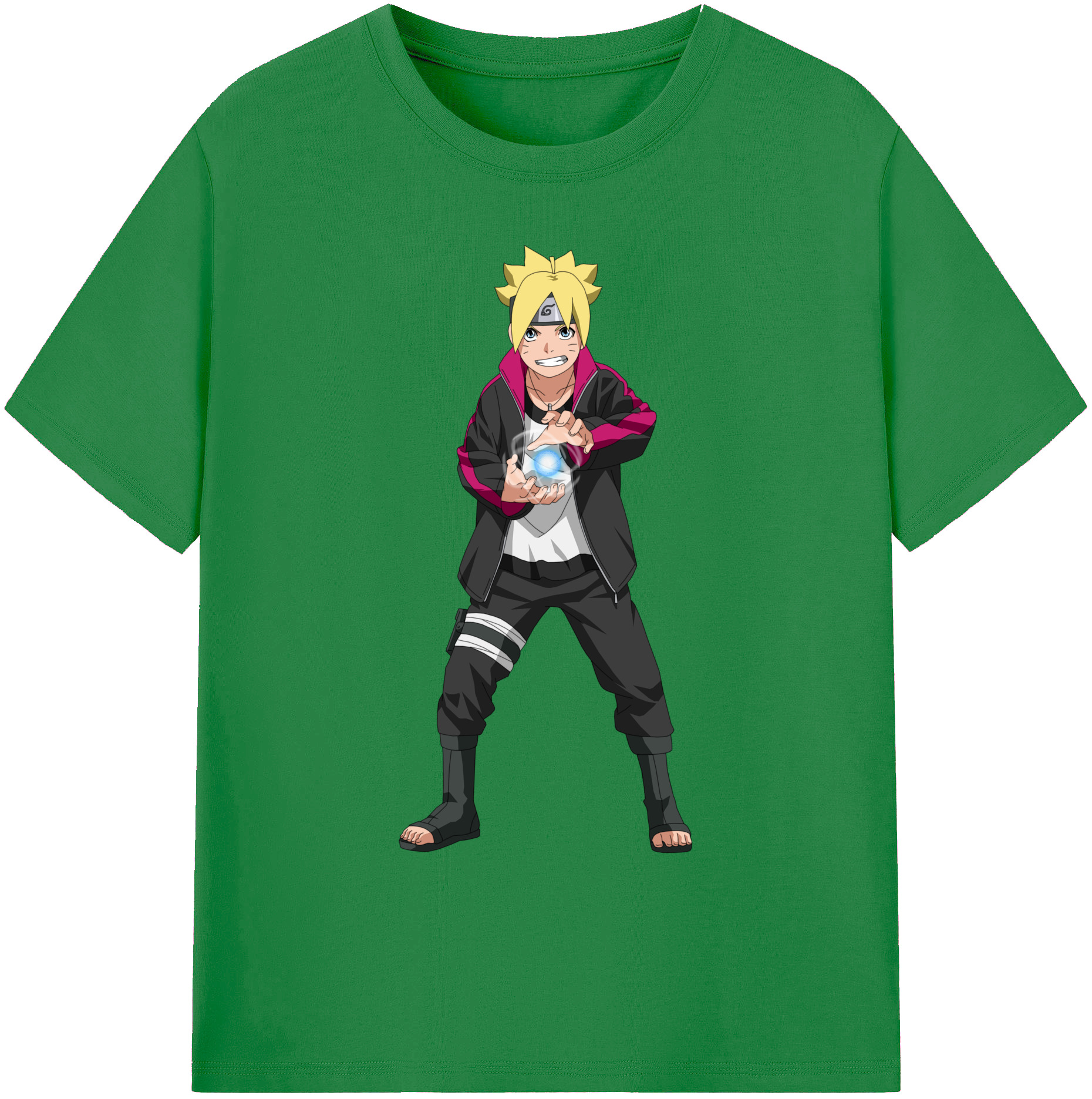 （画像用） NARUTO -ナルト- うずまき ボルト Uzumaki Boruto 綿100％ メンズ半袖Tシャツ｜肌触りやわらか＆通気性