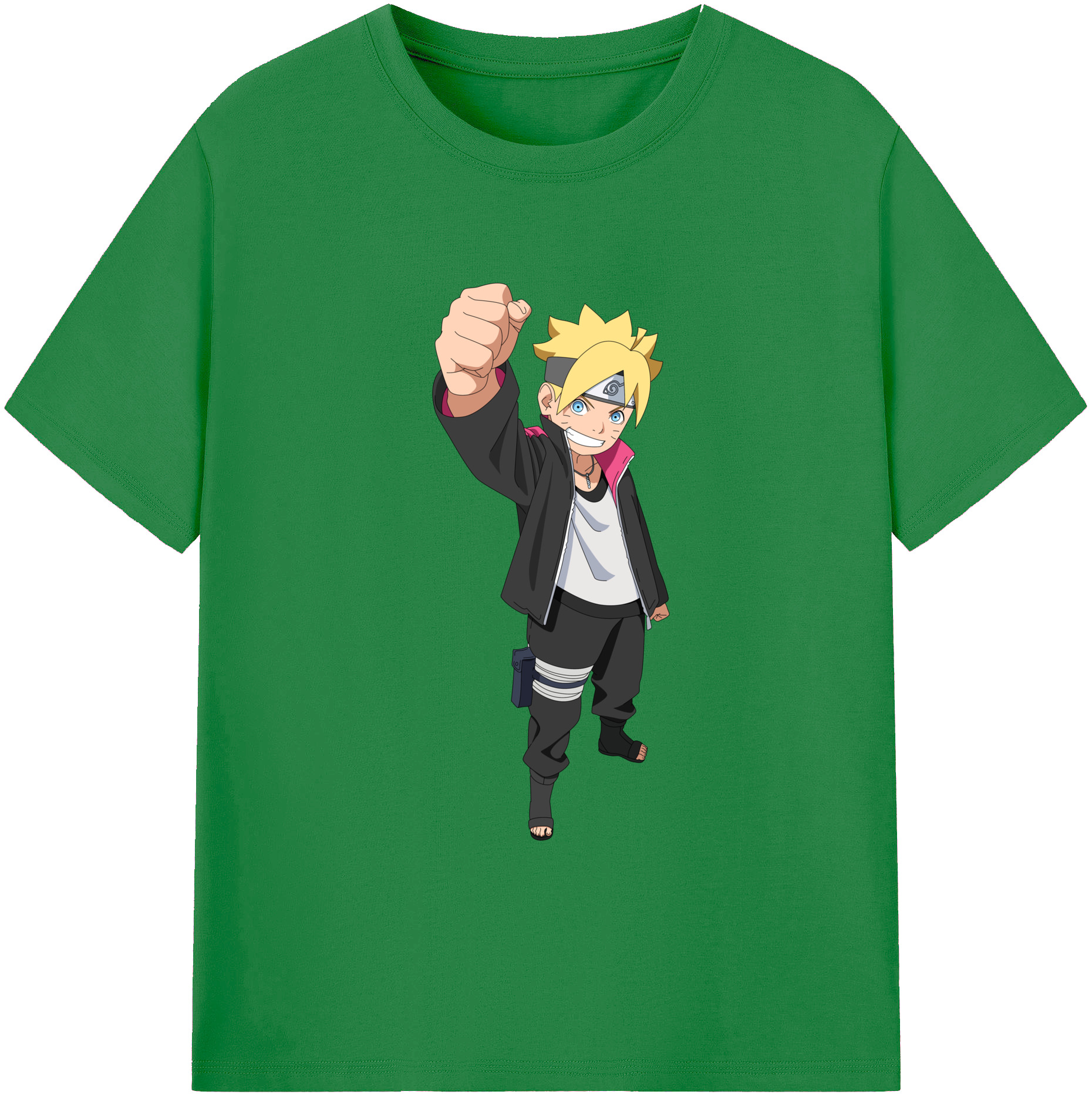 （画像用） NARUTO -ナルト- うずまき ボルト Uzumaki Boruto 綿100％ メンズ半袖Tシャツ｜肌触りやわらか＆通気性
