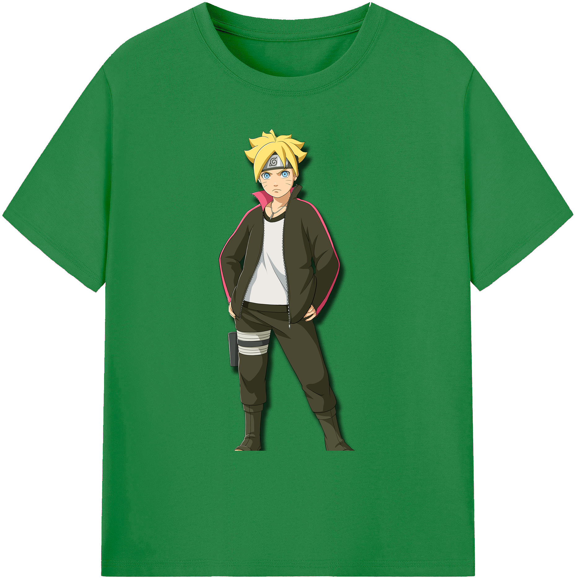 （画像用） NARUTO -ナルト- うずまき ボルト Uzumaki Boruto 綿100％ メンズ半袖Tシャツ｜肌触りやわらか＆通気性
