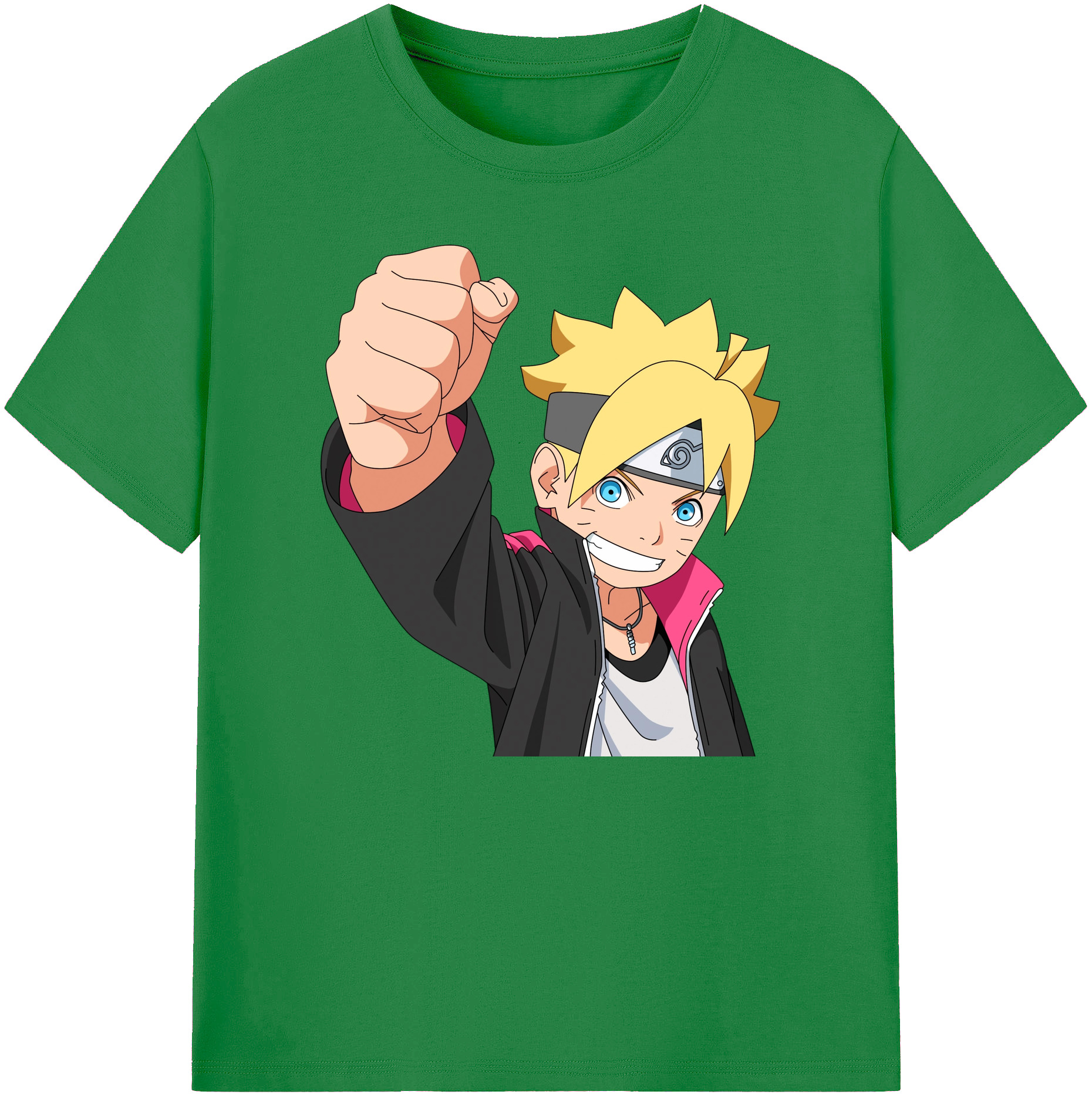 （画像用） NARUTO -ナルト- うずまき ボルト Uzumaki Boruto 綿100％ メンズ半袖Tシャツ｜肌触りやわらか＆通気性