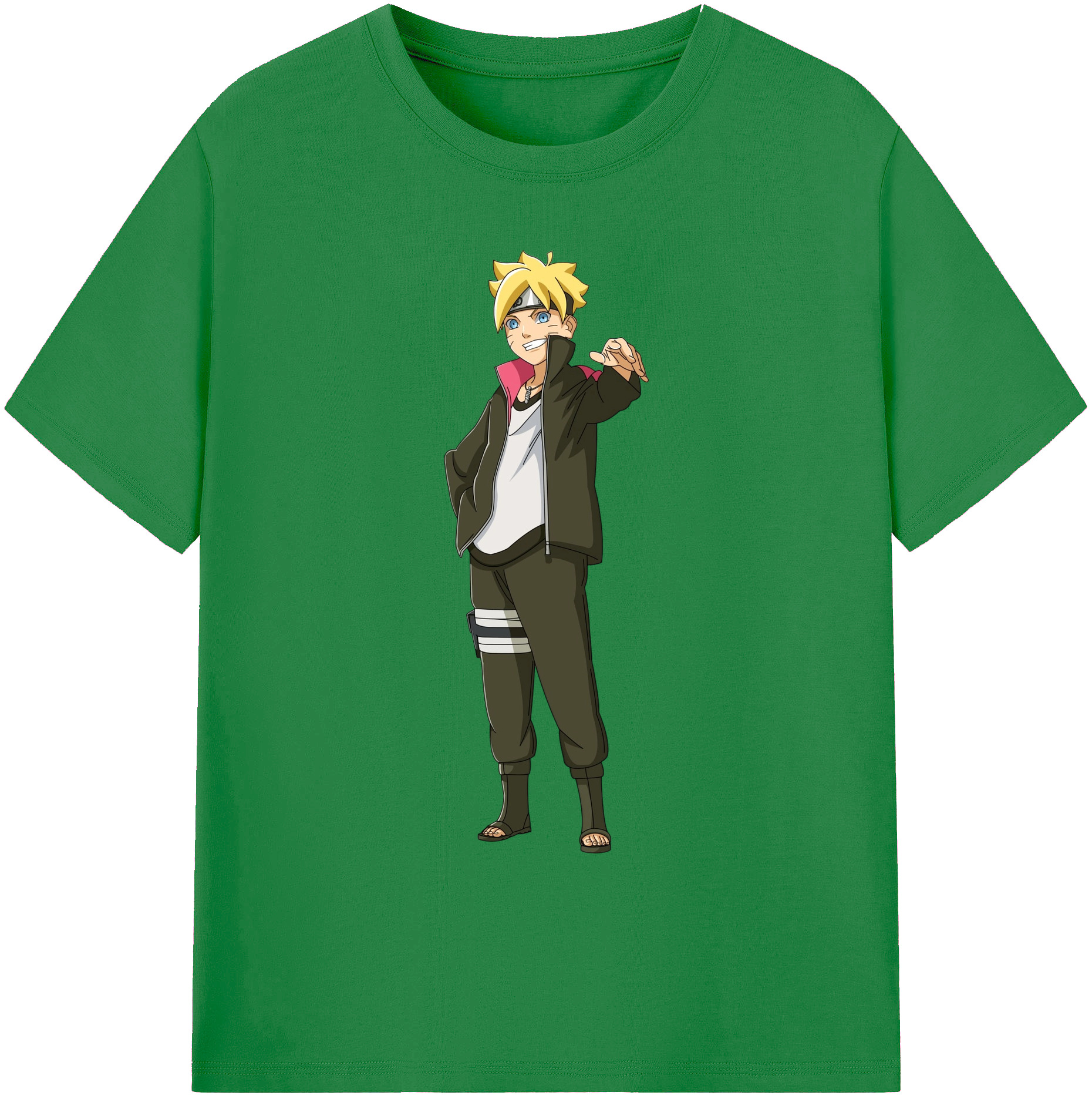 （画像用） NARUTO -ナルト- うずまき ボルト Uzumaki Boruto 綿100％ メンズ半袖Tシャツ｜肌触りやわらか＆通気性