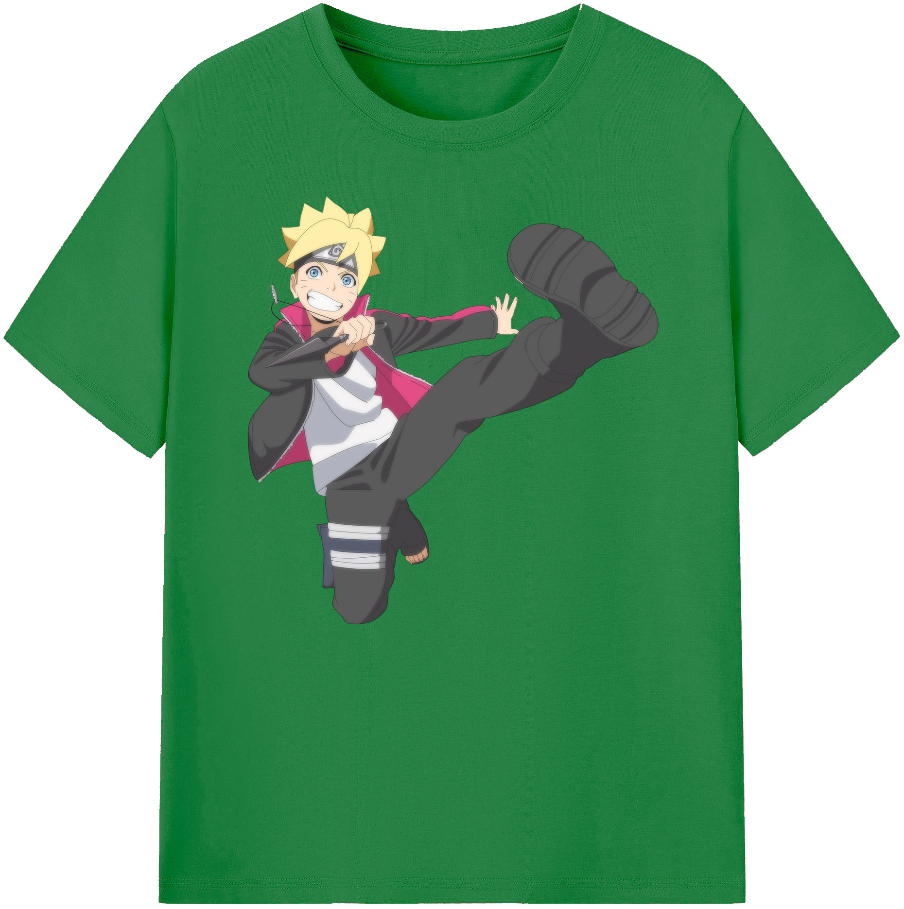 （画像用） NARUTO -ナルト- うずまき ボルト Uzumaki Boruto 綿100％ メンズ半袖Tシャツ｜肌触りやわらか＆通気性