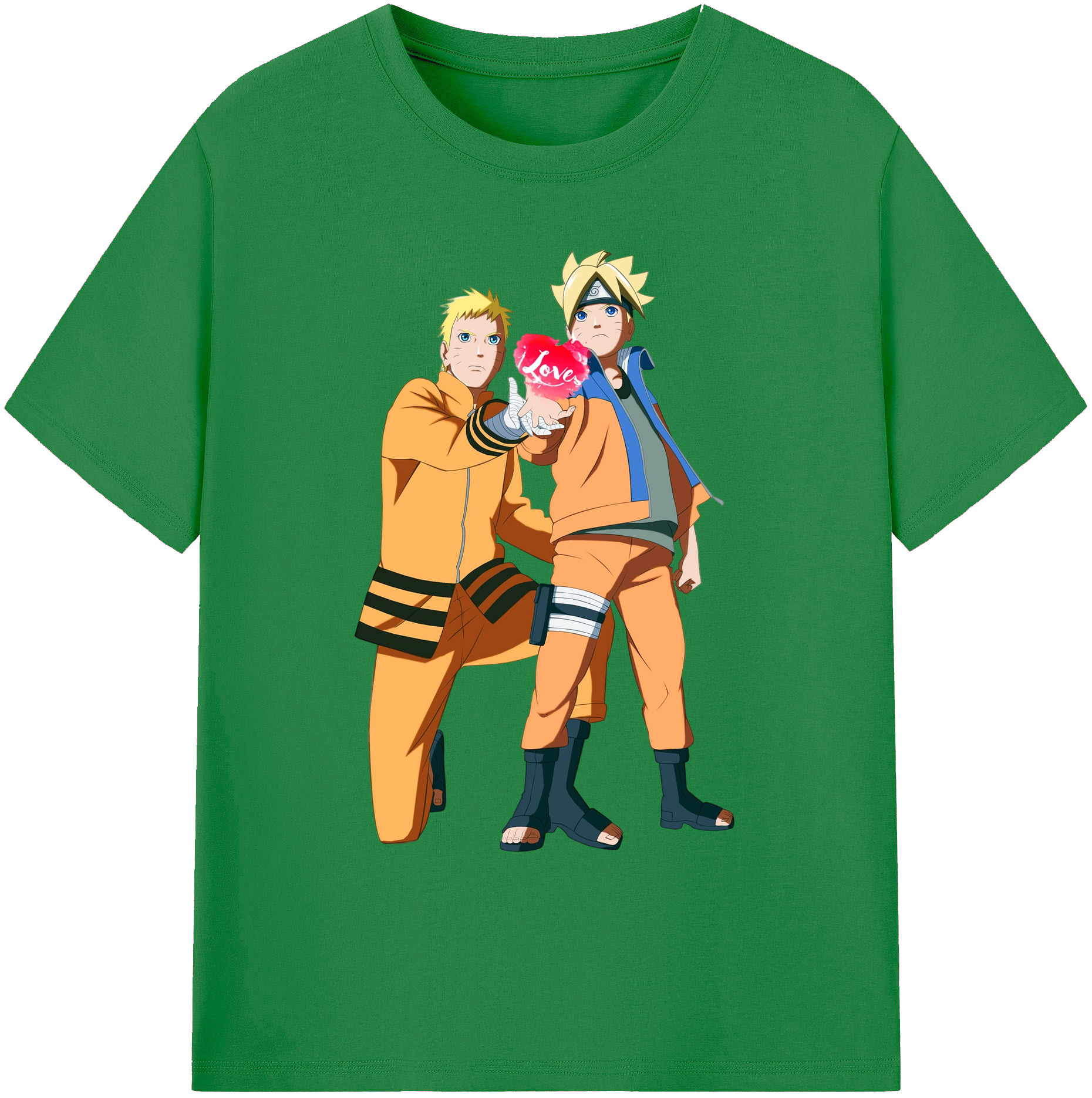 （画像用） NARUTO -ナルト- うずまき ボルト Uzumaki Boruto 綿100％ メンズ半袖Tシャツ｜肌触りやわらか＆通気性