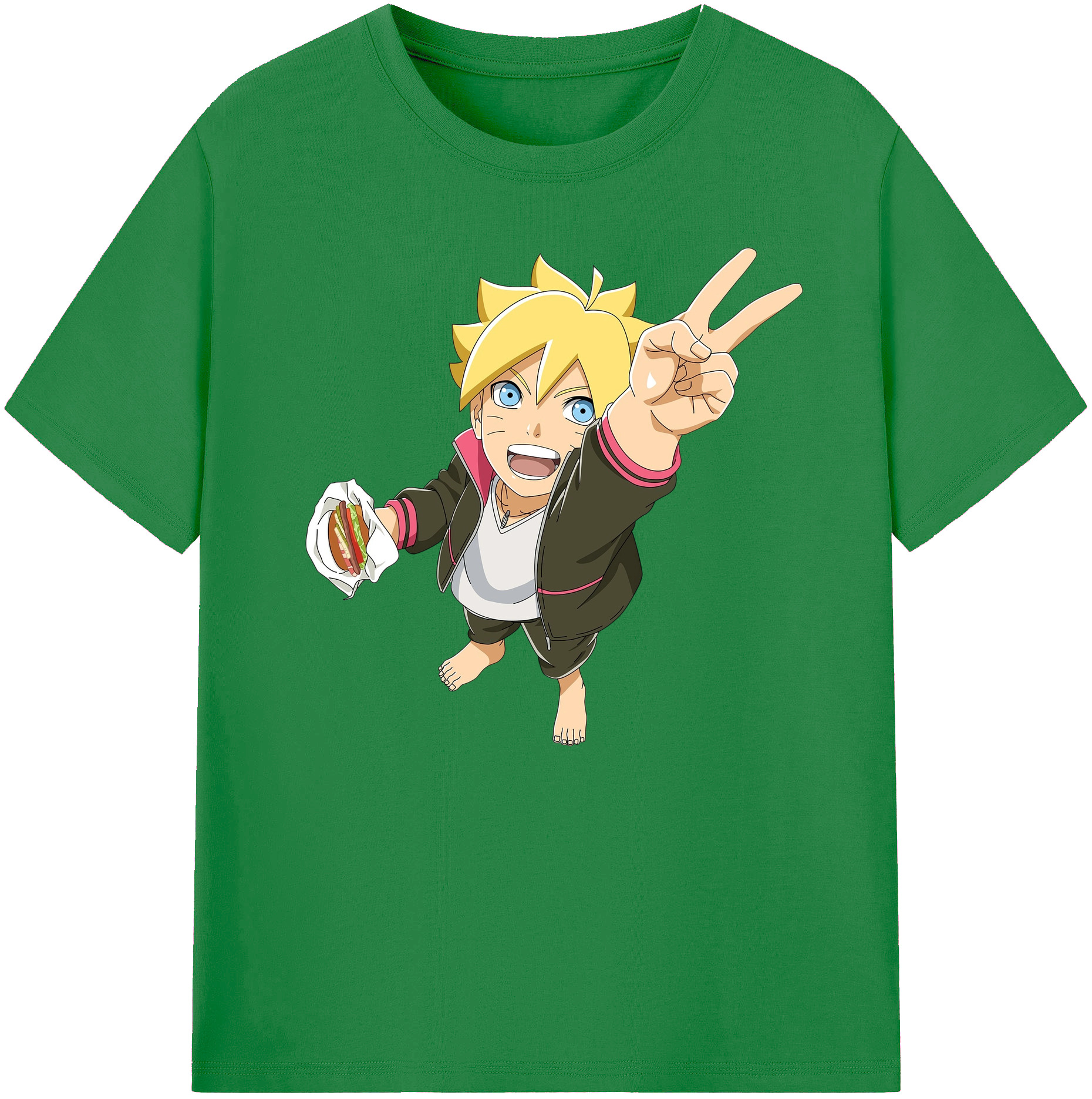 （画像用） NARUTO -ナルト- うずまき ボルト Uzumaki Boruto 綿100％ メンズ半袖Tシャツ｜肌触りやわらか＆通気性
