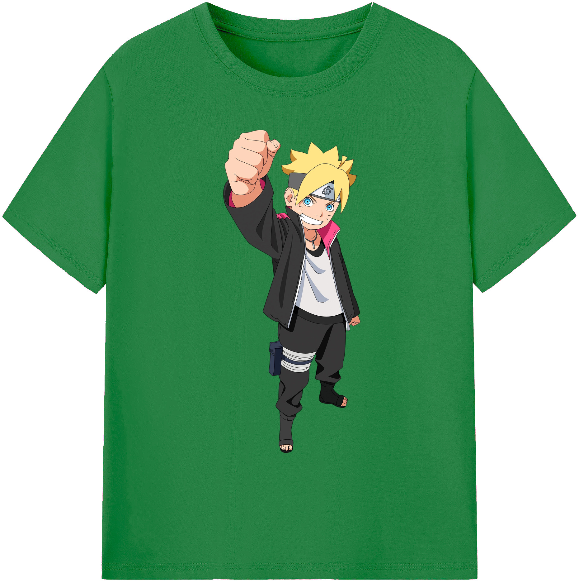 （画像用） NARUTO -ナルト- うずまき ボルト Uzumaki Boruto 綿100％ メンズ半袖Tシャツ｜肌触りやわらか＆通気性
