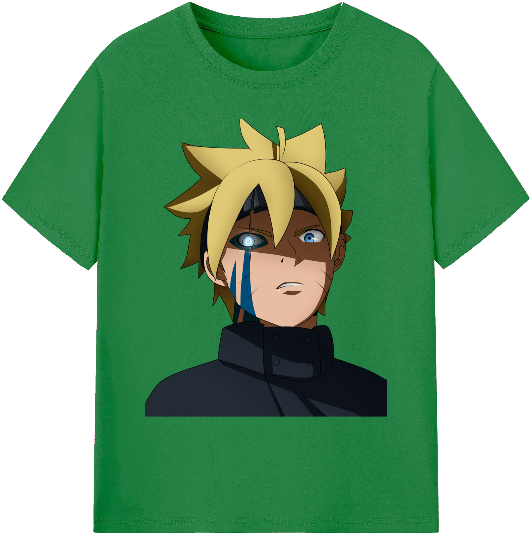 （画像用） NARUTO -ナルト- うずまき ボルト Uzumaki Boruto 綿100％ メンズ半袖Tシャツ｜肌触りやわらか＆通気性