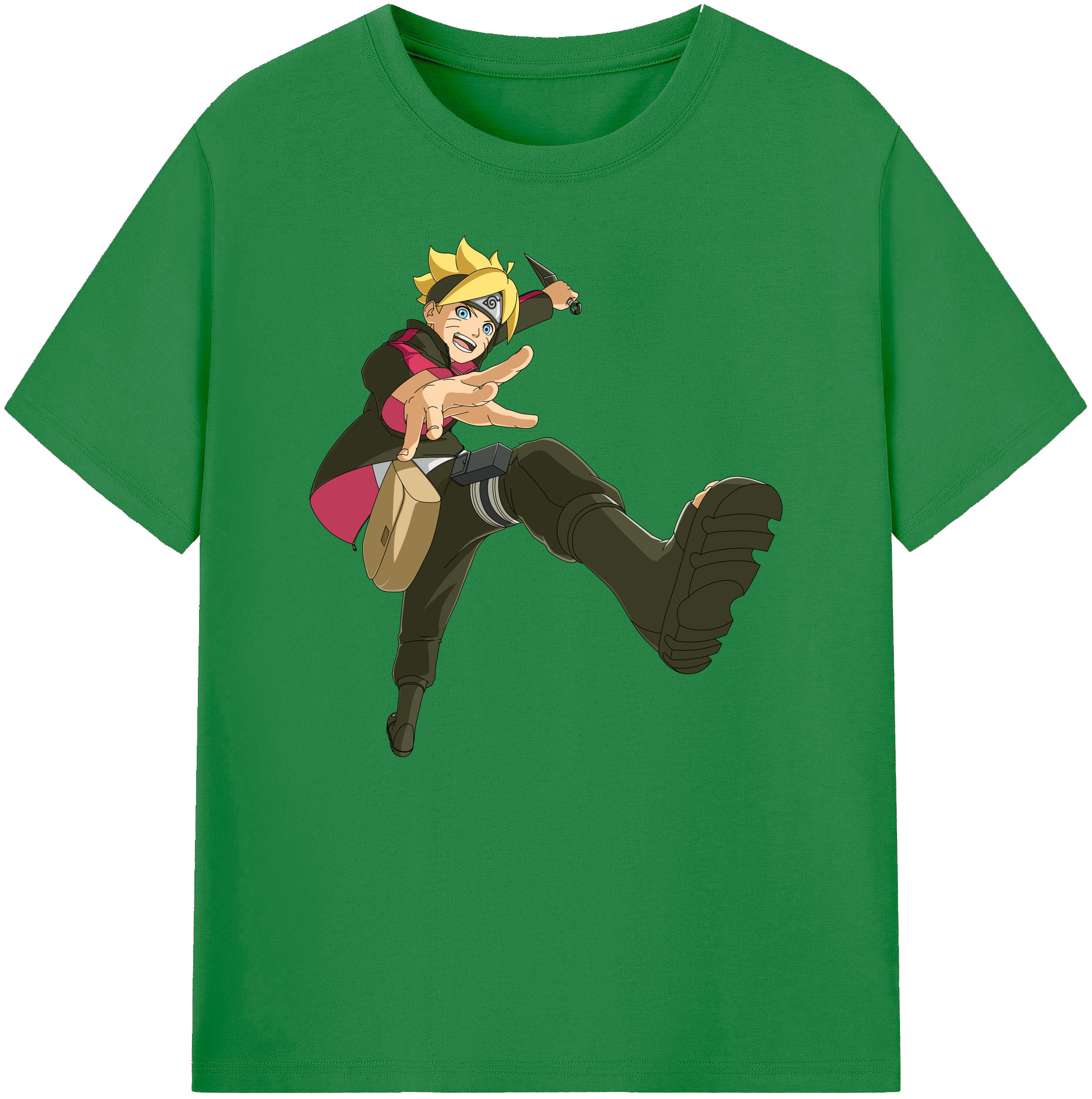 （画像用） NARUTO -ナルト- うずまき ボルト Uzumaki Boruto 綿100％ メンズ半袖Tシャツ｜肌触りやわらか＆通気性