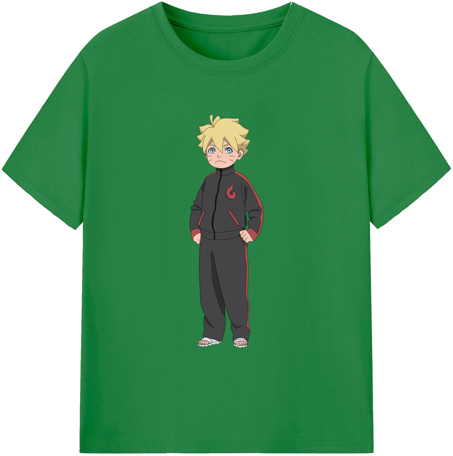 （画像用） NARUTO -ナルト- うずまき ボルト Uzumaki Boruto 綿100％ メンズ半袖Tシャツ｜肌触りやわらか＆通気性
