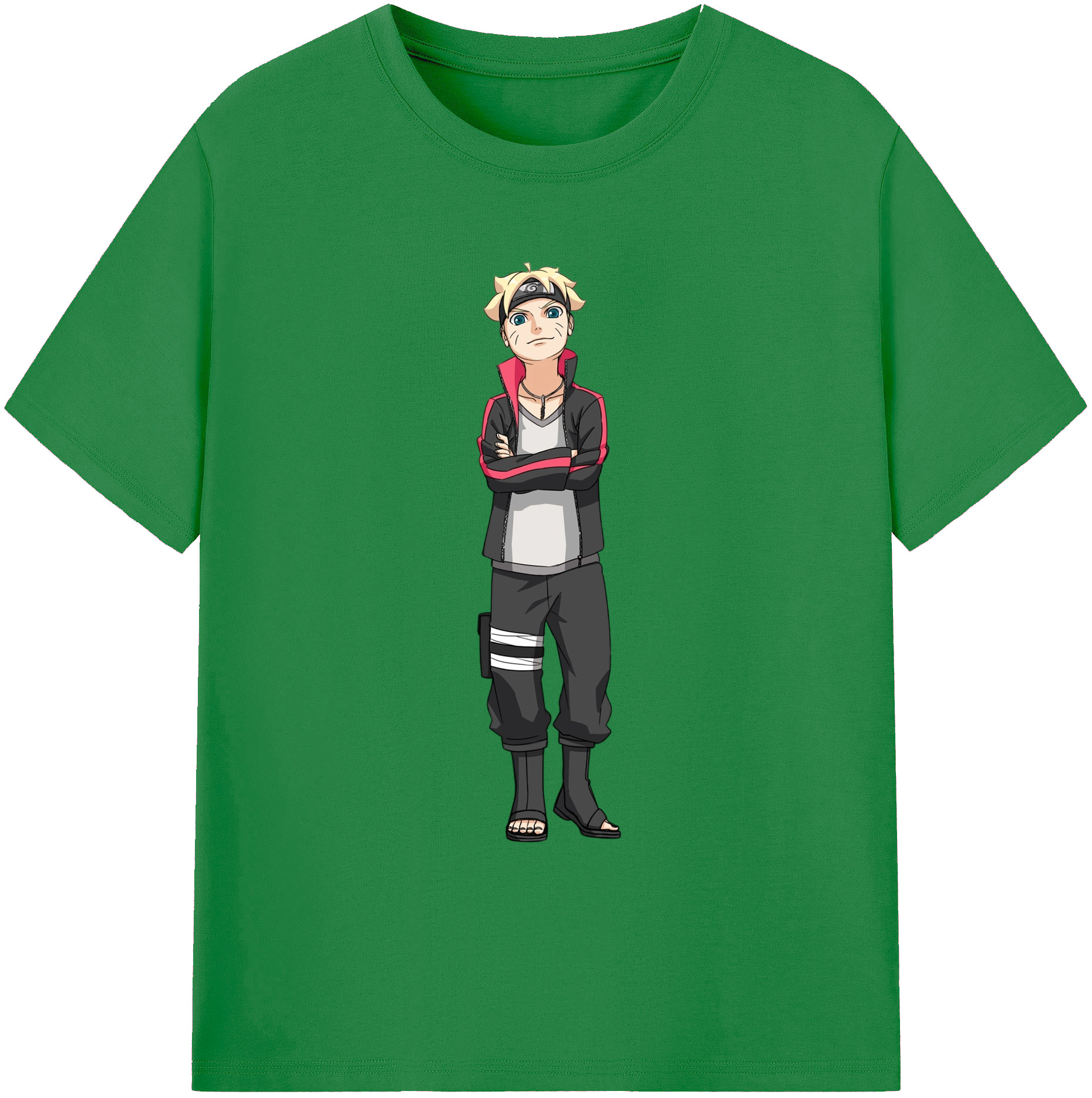 （画像用） NARUTO -ナルト- うずまき ボルト Uzumaki Boruto 綿100％ メンズ半袖Tシャツ｜肌触りやわらか＆通気性