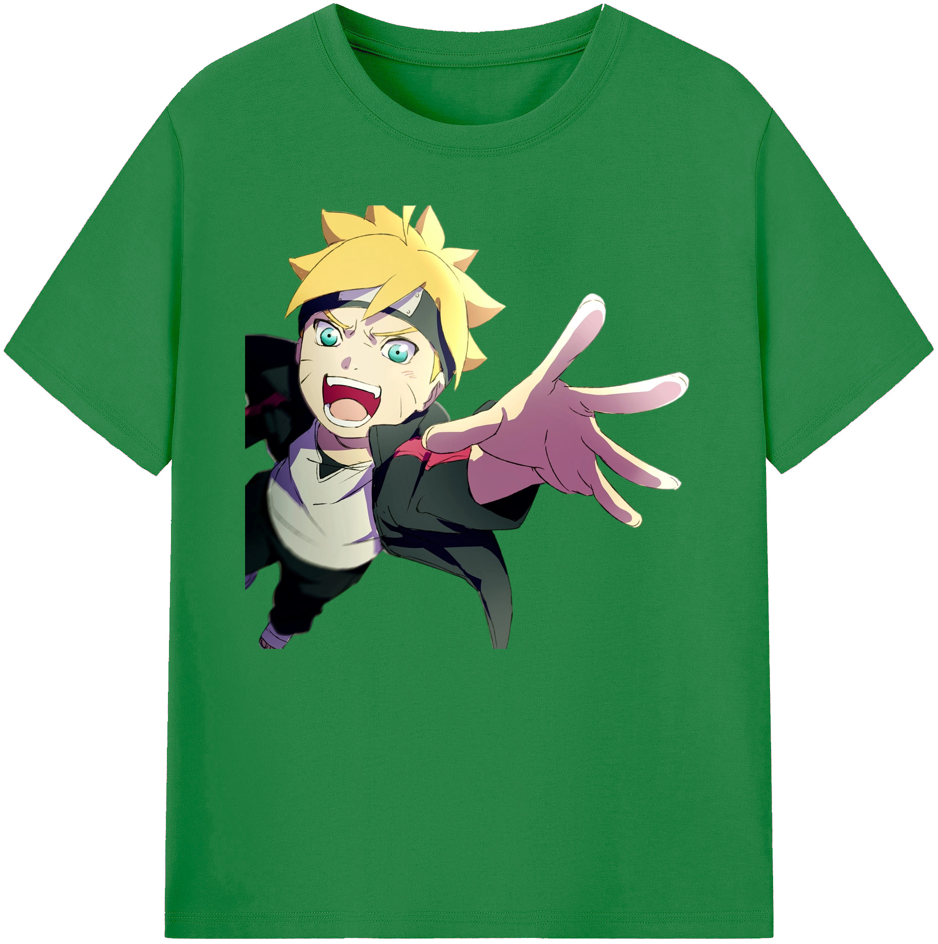 （画像用） NARUTO -ナルト- うずまき ボルト Uzumaki Boruto 綿100％ メンズ半袖Tシャツ｜肌触りやわらか＆通気性