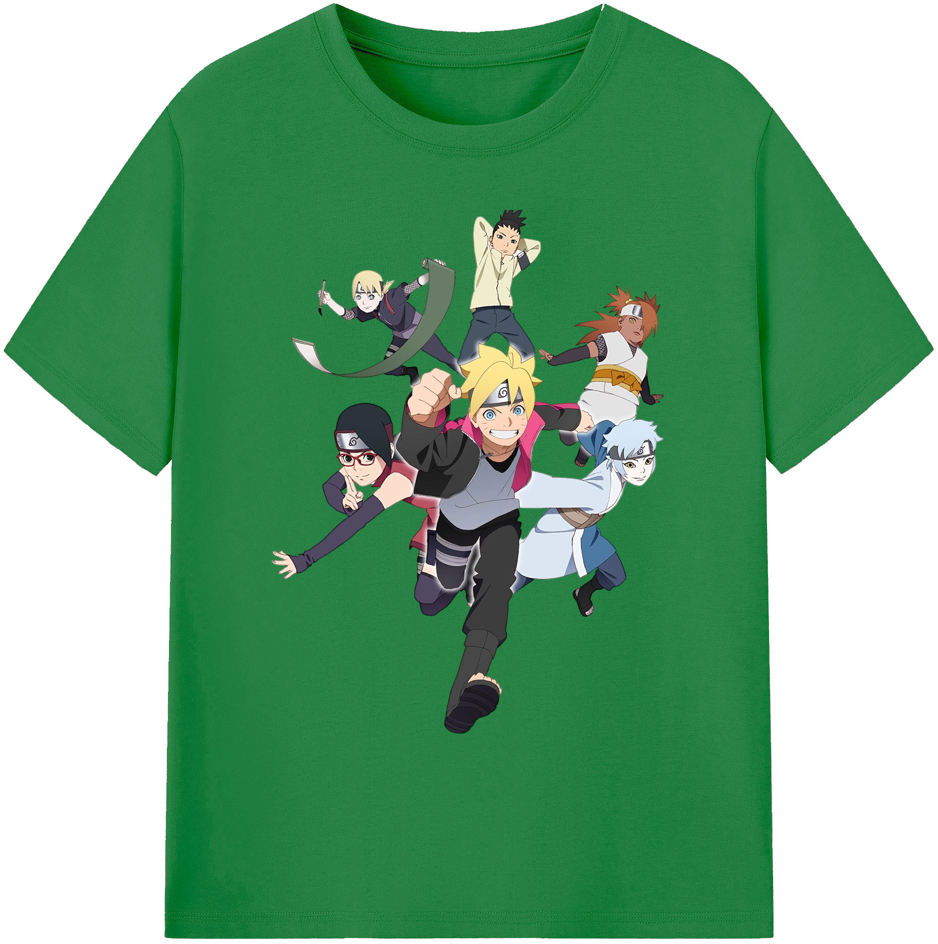 （画像用） NARUTO -ナルト- うずまき ボルト Uzumaki Boruto 綿100％ メンズ半袖Tシャツ｜肌触りやわらか＆通気性