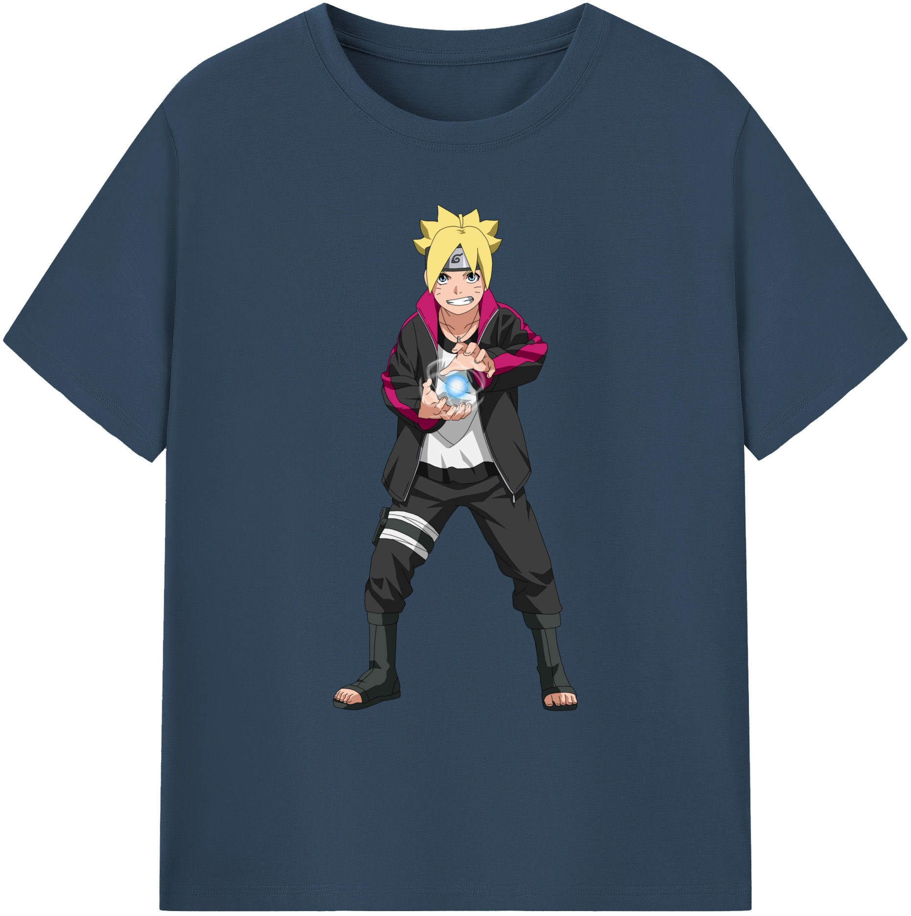 （画像用） NARUTO -ナルト- うずまき ボルト Uzumaki Boruto 綿100％ メンズ半袖Tシャツ｜肌触りやわらか＆通気性