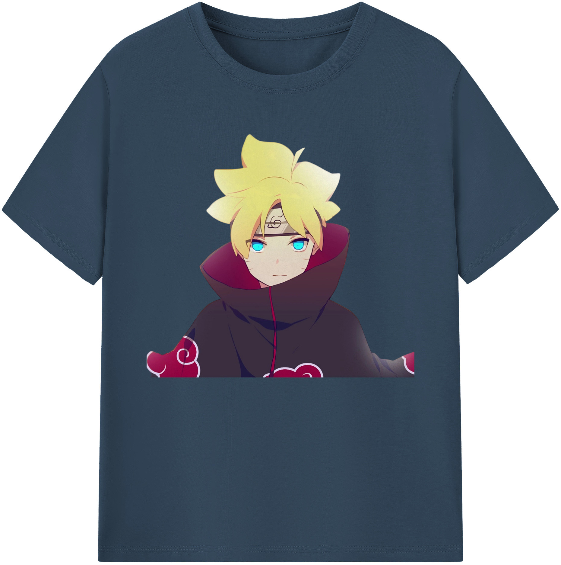 （画像用） NARUTO -ナルト- うずまき ボルト Uzumaki Boruto 綿100％ メンズ半袖Tシャツ｜肌触りやわらか＆通気性