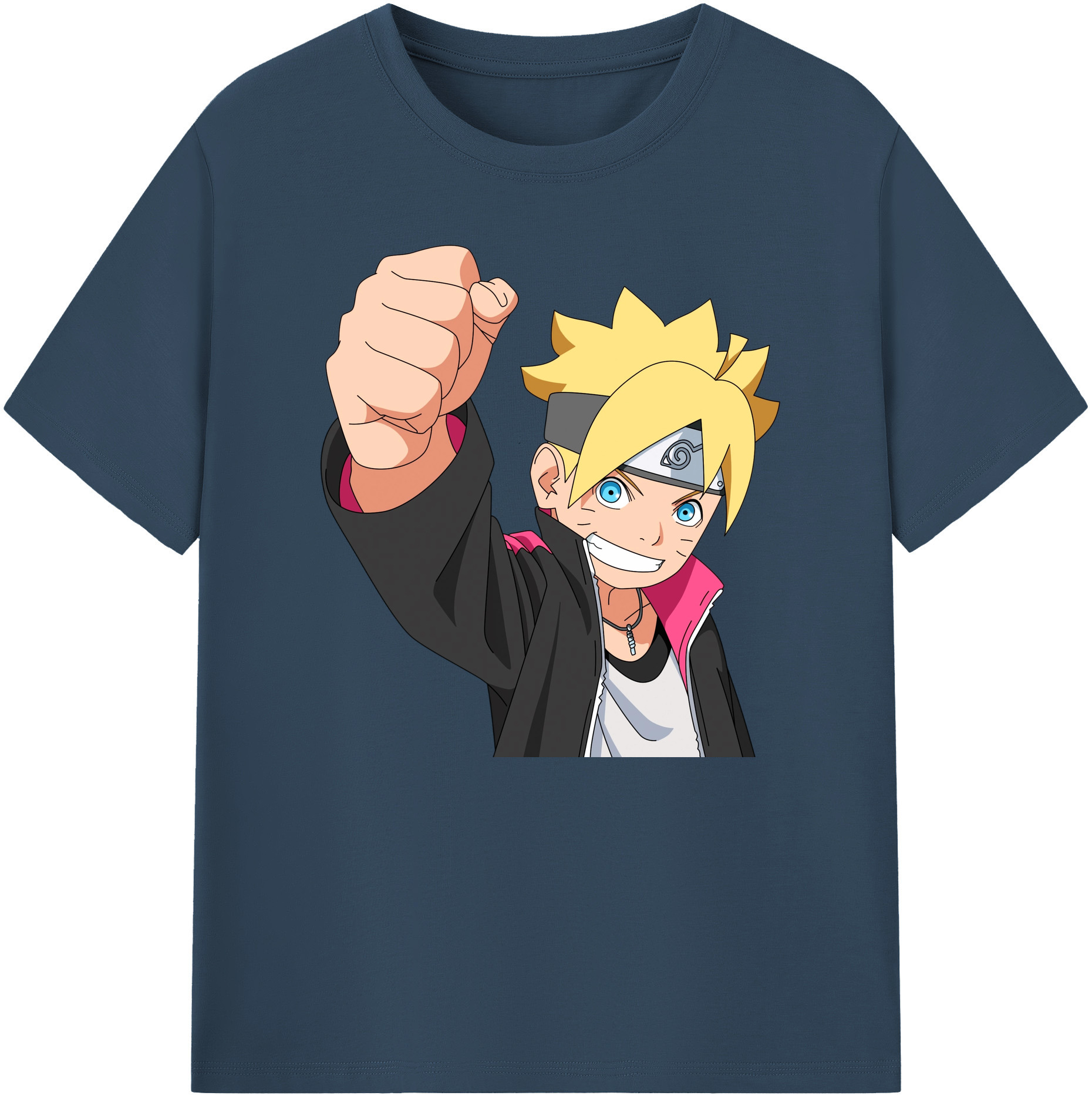 （画像用） NARUTO -ナルト- うずまき ボルト Uzumaki Boruto 綿100％ メンズ半袖Tシャツ｜肌触りやわらか＆通気性