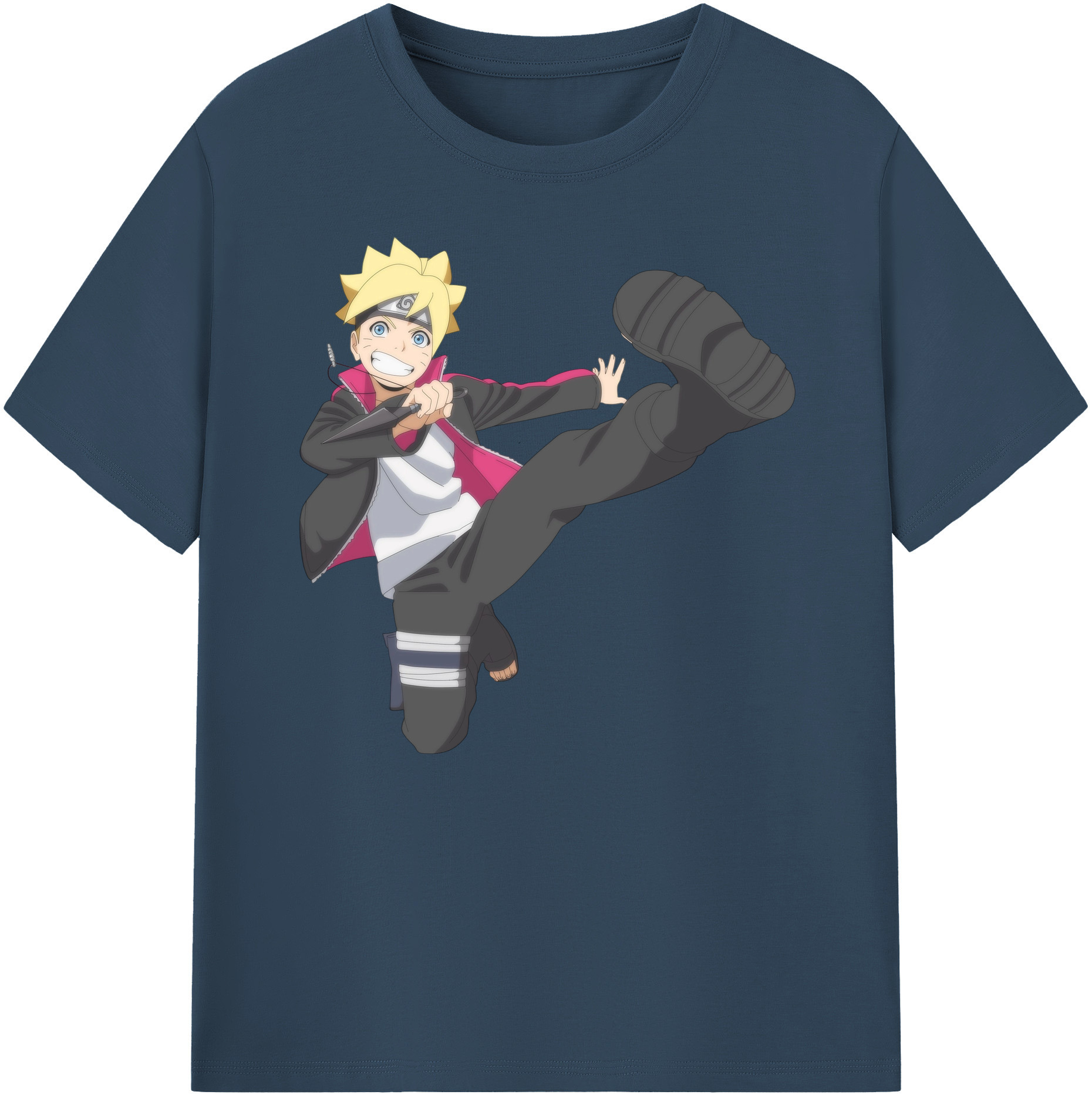 （画像用） NARUTO -ナルト- うずまき ボルト Uzumaki Boruto 綿100％ メンズ半袖Tシャツ｜肌触りやわらか＆通気性