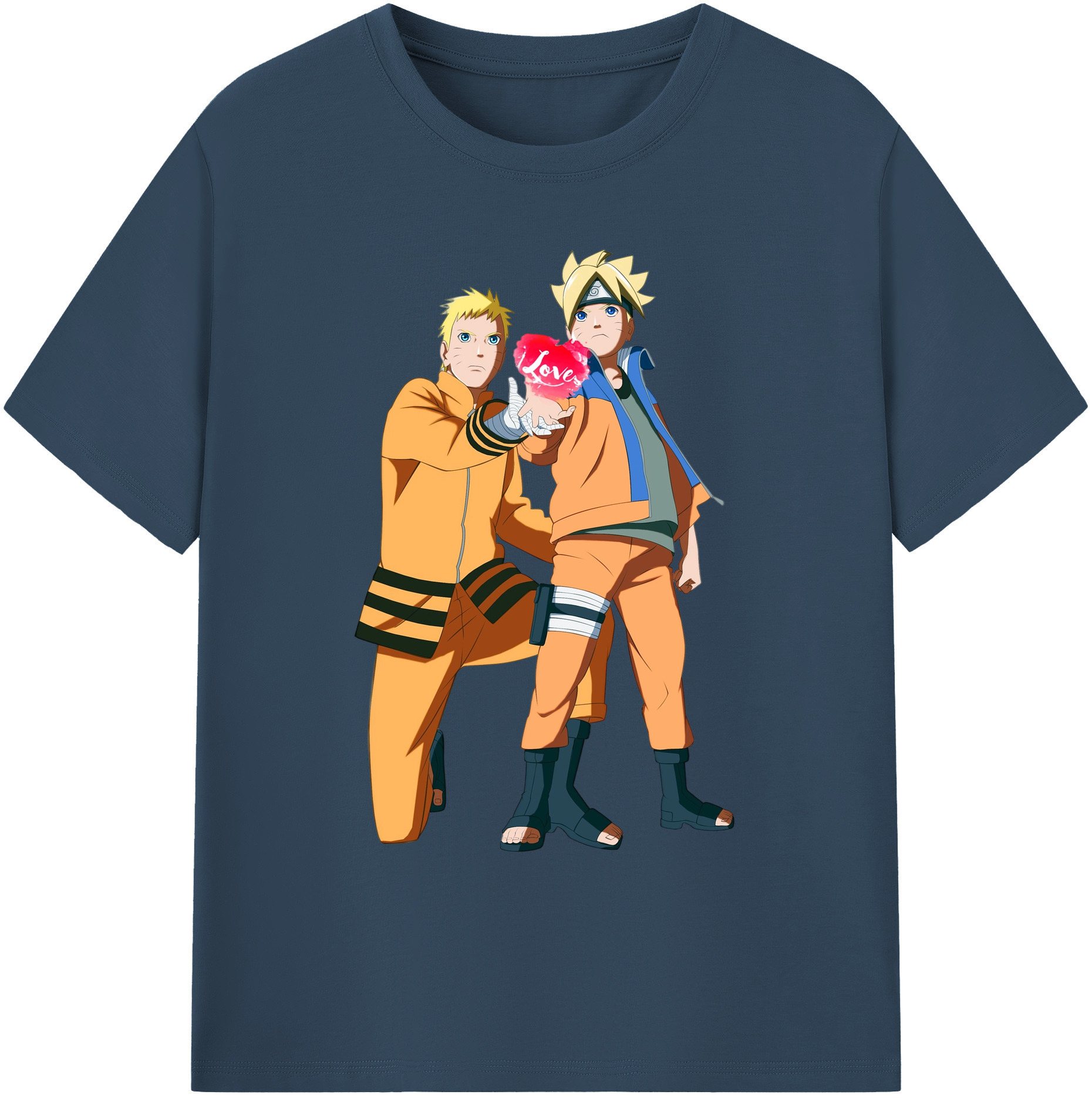 （画像用） NARUTO -ナルト- うずまき ボルト Uzumaki Boruto 綿100％ メンズ半袖Tシャツ｜肌触りやわらか＆通気性