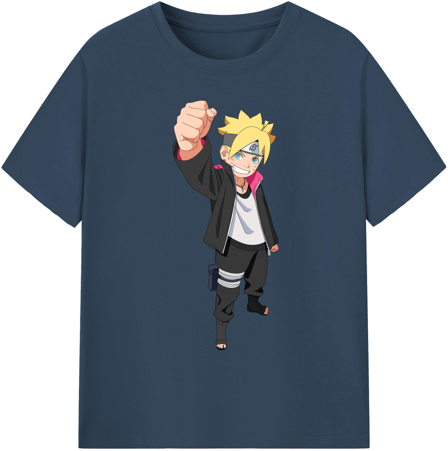 （画像用） NARUTO -ナルト- うずまき ボルト Uzumaki Boruto 綿100％ メンズ半袖Tシャツ｜肌触りやわらか＆通気性