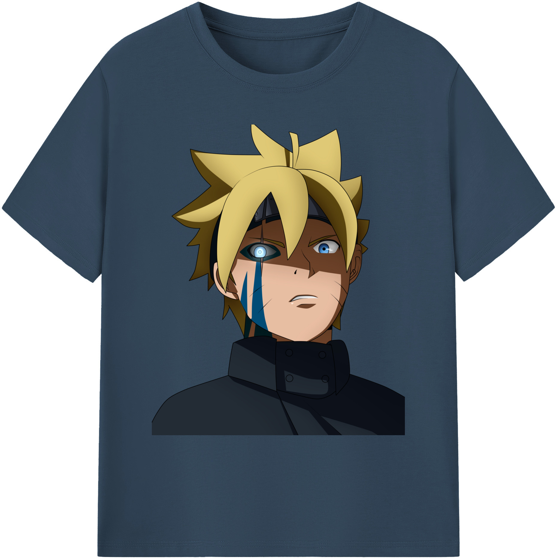 （画像用） NARUTO -ナルト- うずまき ボルト Uzumaki Boruto 綿100％ メンズ半袖Tシャツ｜肌触りやわらか＆通気性