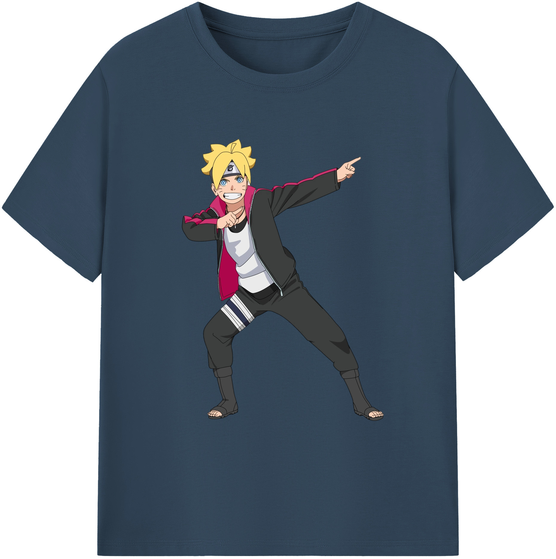 （画像用） NARUTO -ナルト- うずまき ボルト Uzumaki Boruto 綿100％ メンズ半袖Tシャツ｜肌触りやわらか＆通気性