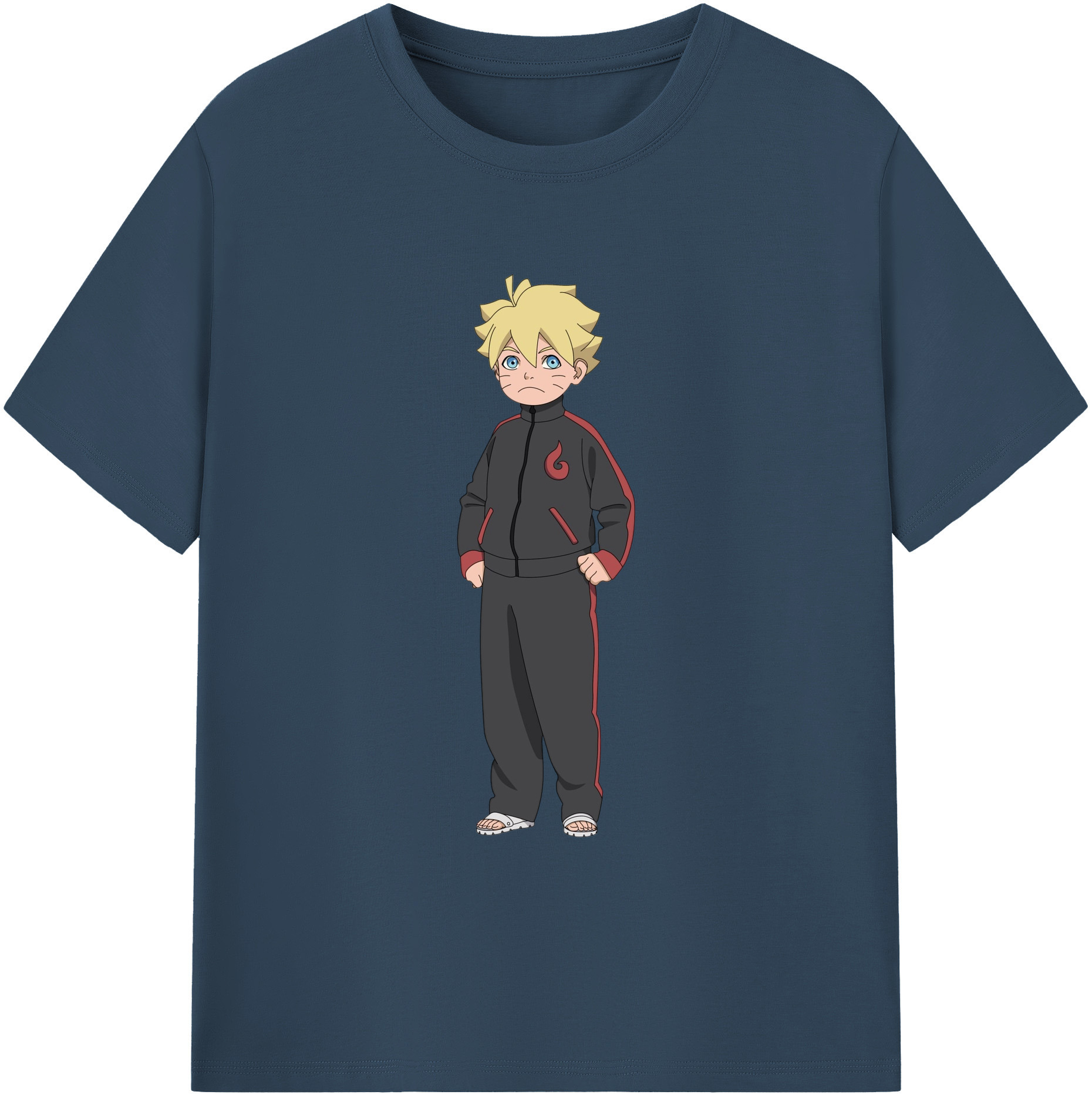 （画像用） NARUTO -ナルト- うずまき ボルト Uzumaki Boruto 綿100％ メンズ半袖Tシャツ｜肌触りやわらか＆通気性