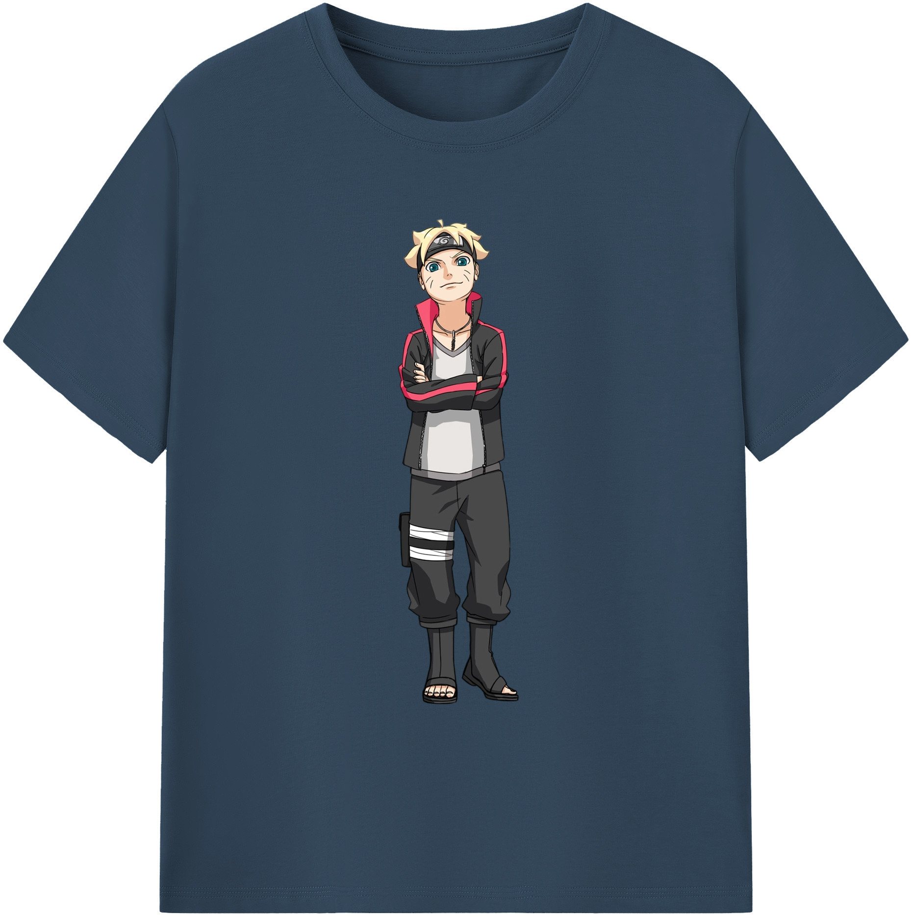 （画像用） NARUTO -ナルト- うずまき ボルト Uzumaki Boruto 綿100％ メンズ半袖Tシャツ｜肌触りやわらか＆通気性
