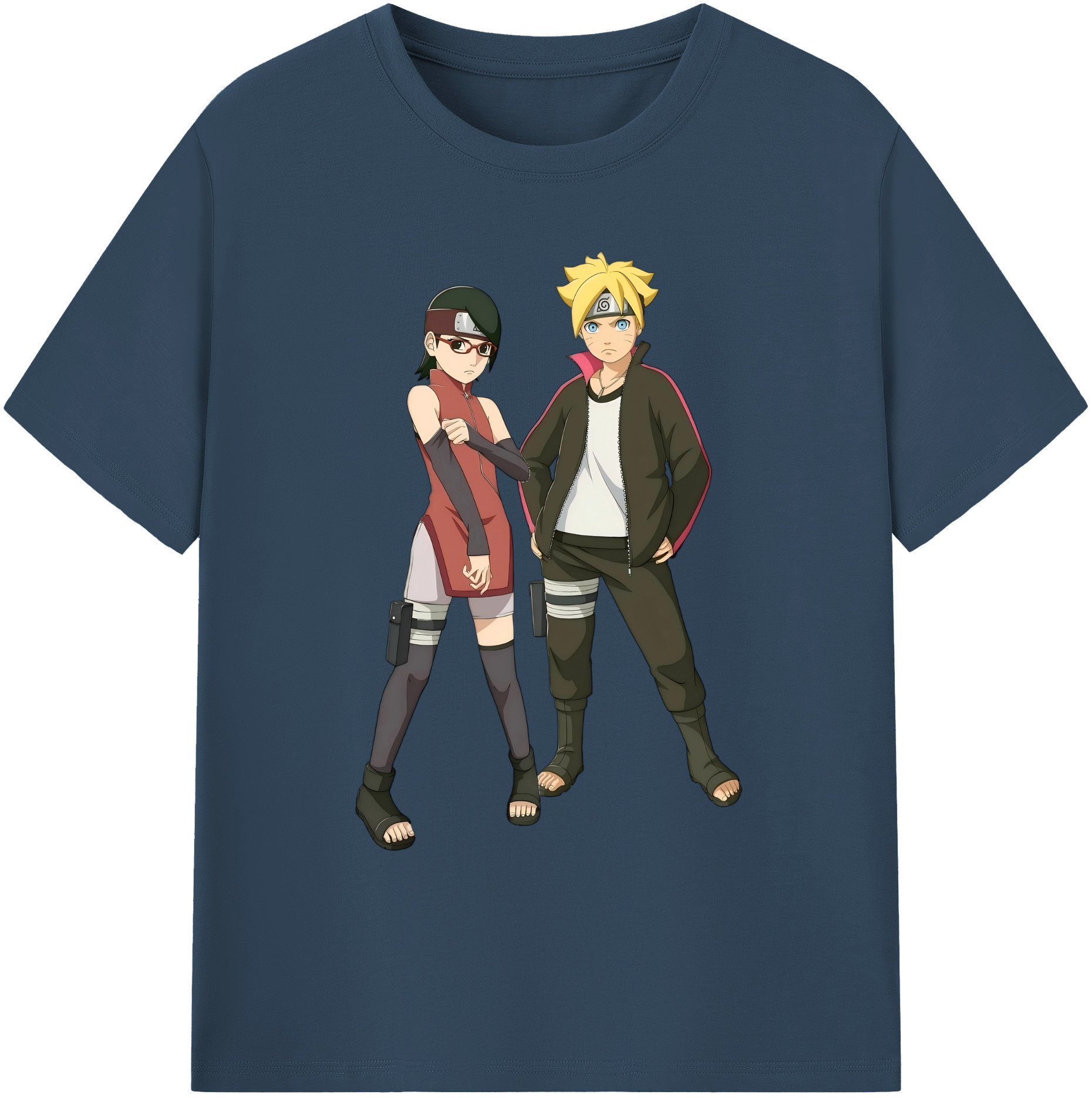 （画像用） NARUTO -ナルト- うずまき ボルト Uzumaki Boruto 綿100％ メンズ半袖Tシャツ｜肌触りやわらか＆通気性