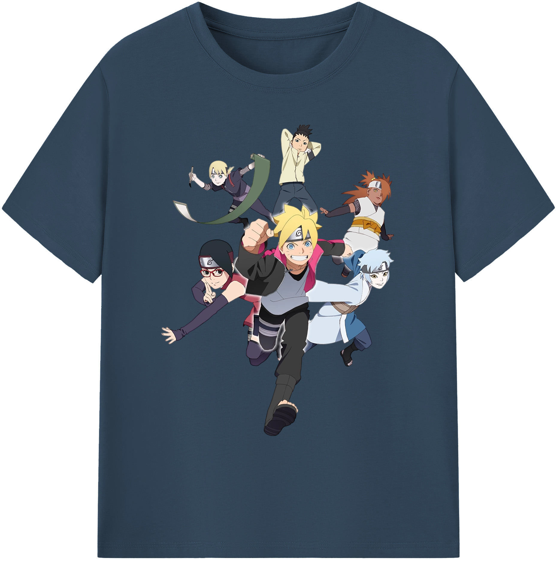 （画像用） NARUTO -ナルト- うずまき ボルト Uzumaki Boruto 綿100％ メンズ半袖Tシャツ｜肌触りやわらか＆通気性