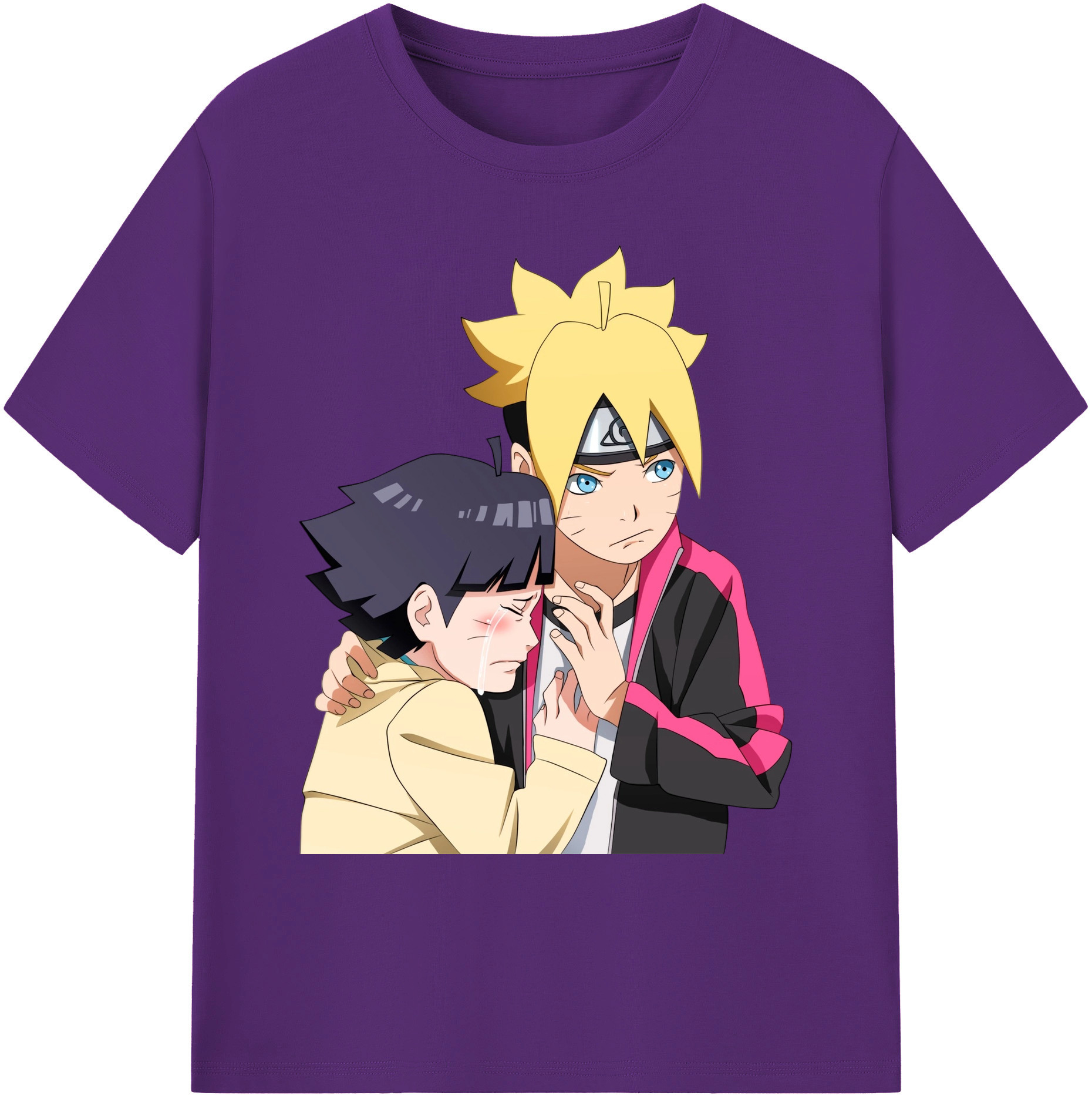 （画像用） NARUTO -ナルト- うずまき ボルト Uzumaki Boruto 綿100％ メンズ半袖Tシャツ｜肌触りやわらか＆通気性
