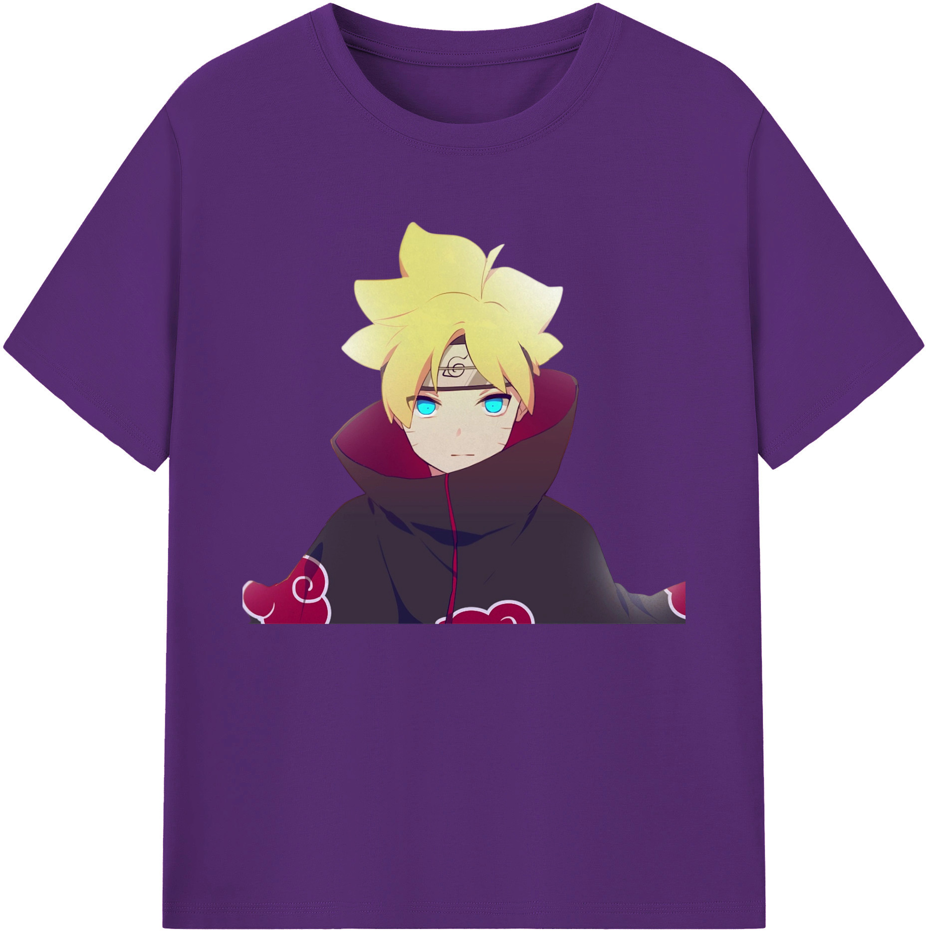 （画像用） NARUTO -ナルト- うずまき ボルト Uzumaki Boruto 綿100％ メンズ半袖Tシャツ｜肌触りやわらか＆通気性