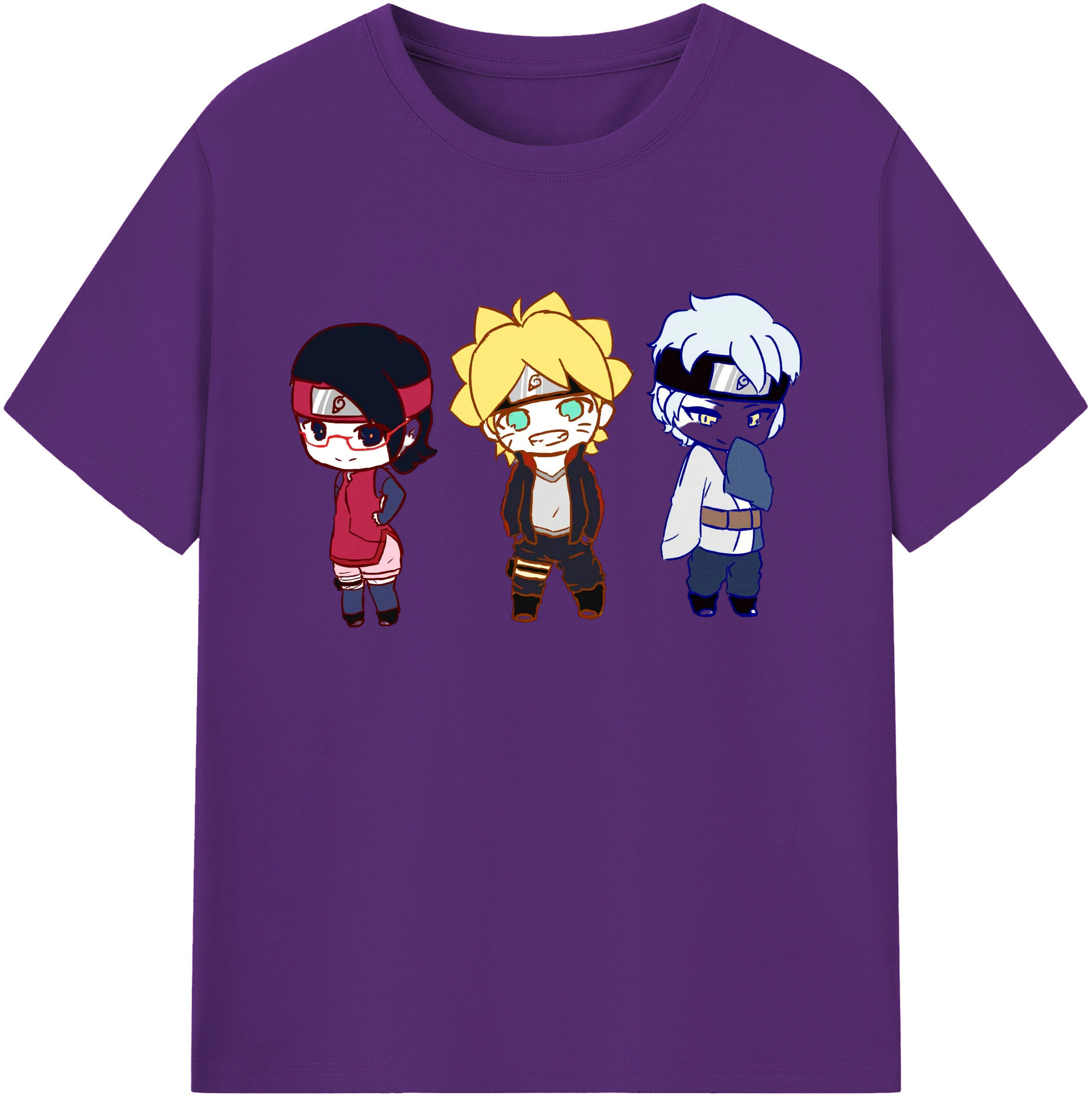 （画像用） NARUTO -ナルト- うずまき ボルト Uzumaki Boruto 綿100％ メンズ半袖Tシャツ｜肌触りやわらか＆通気性
