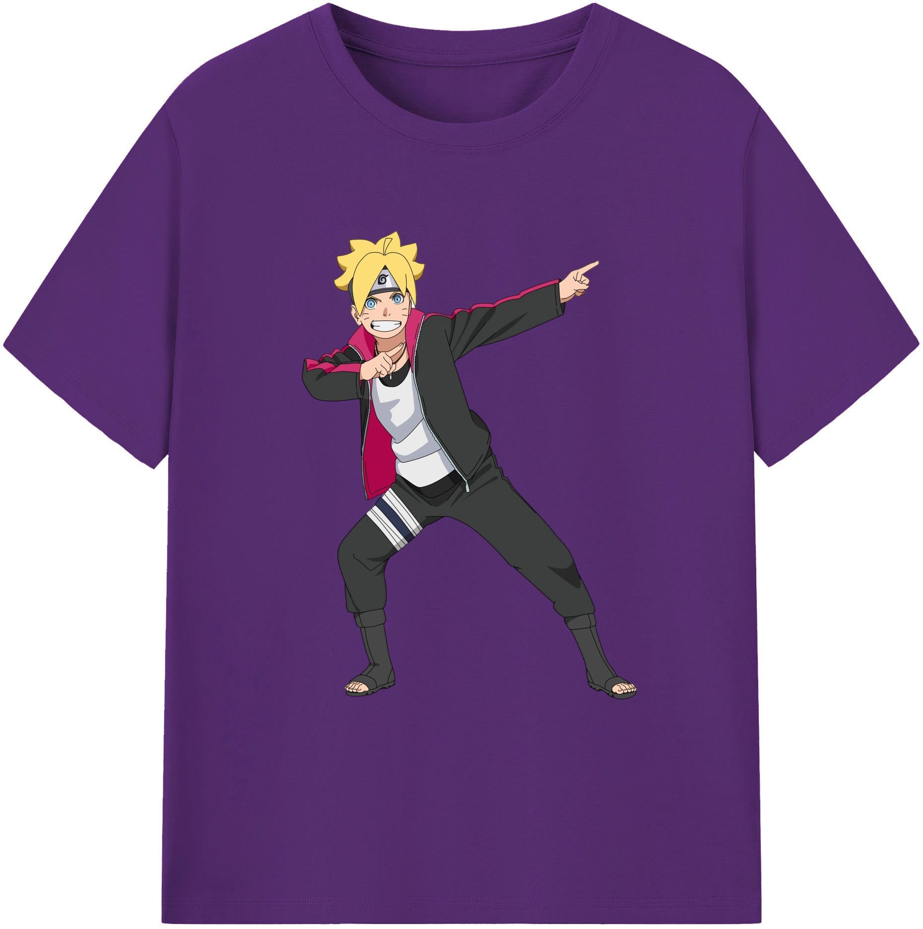 （画像用） NARUTO -ナルト- うずまき ボルト Uzumaki Boruto 綿100％ メンズ半袖Tシャツ｜肌触りやわらか＆通気性