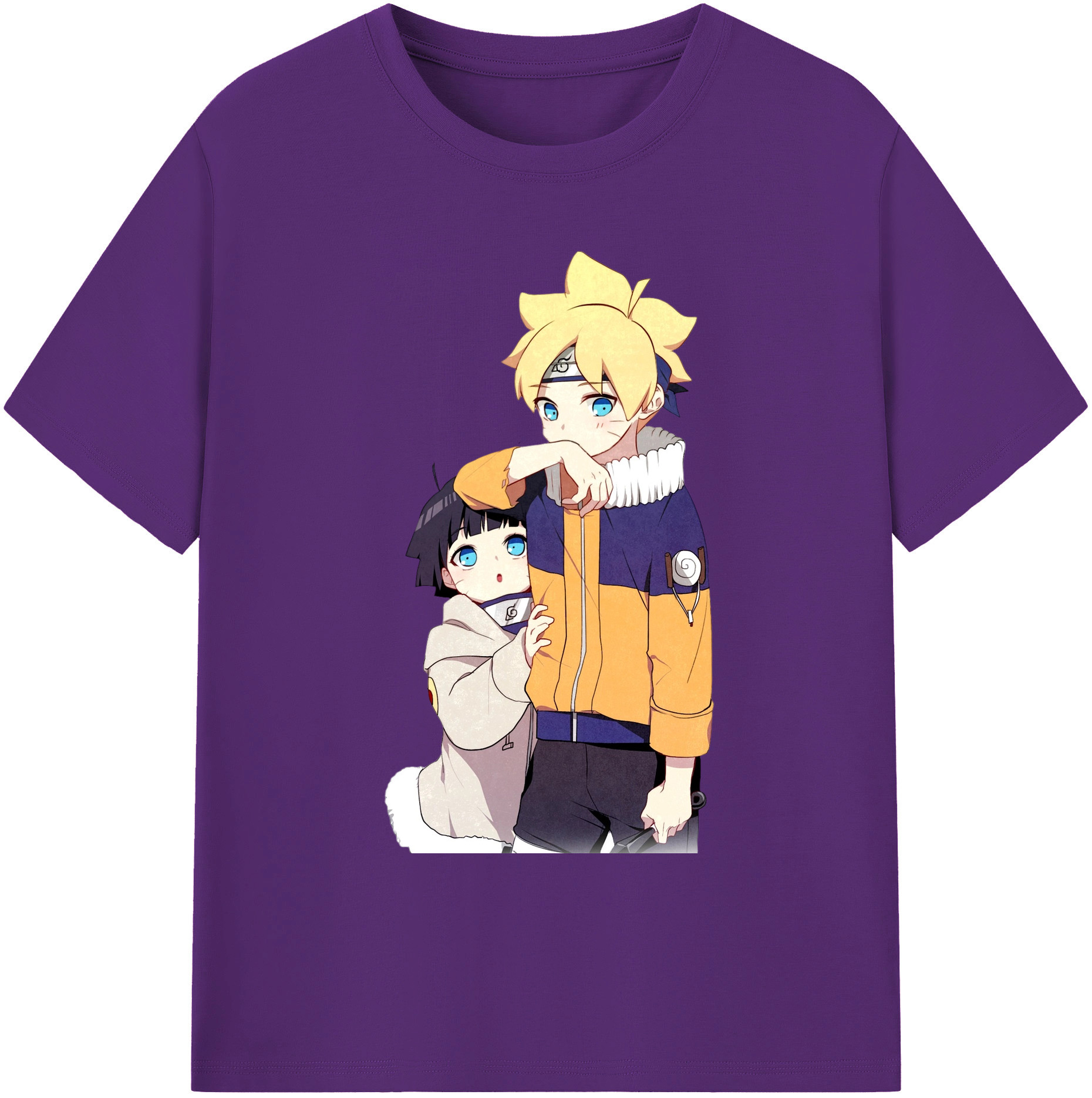 （画像用） NARUTO -ナルト- うずまき ボルト Uzumaki Boruto 綿100％ メンズ半袖Tシャツ｜肌触りやわらか＆通気性