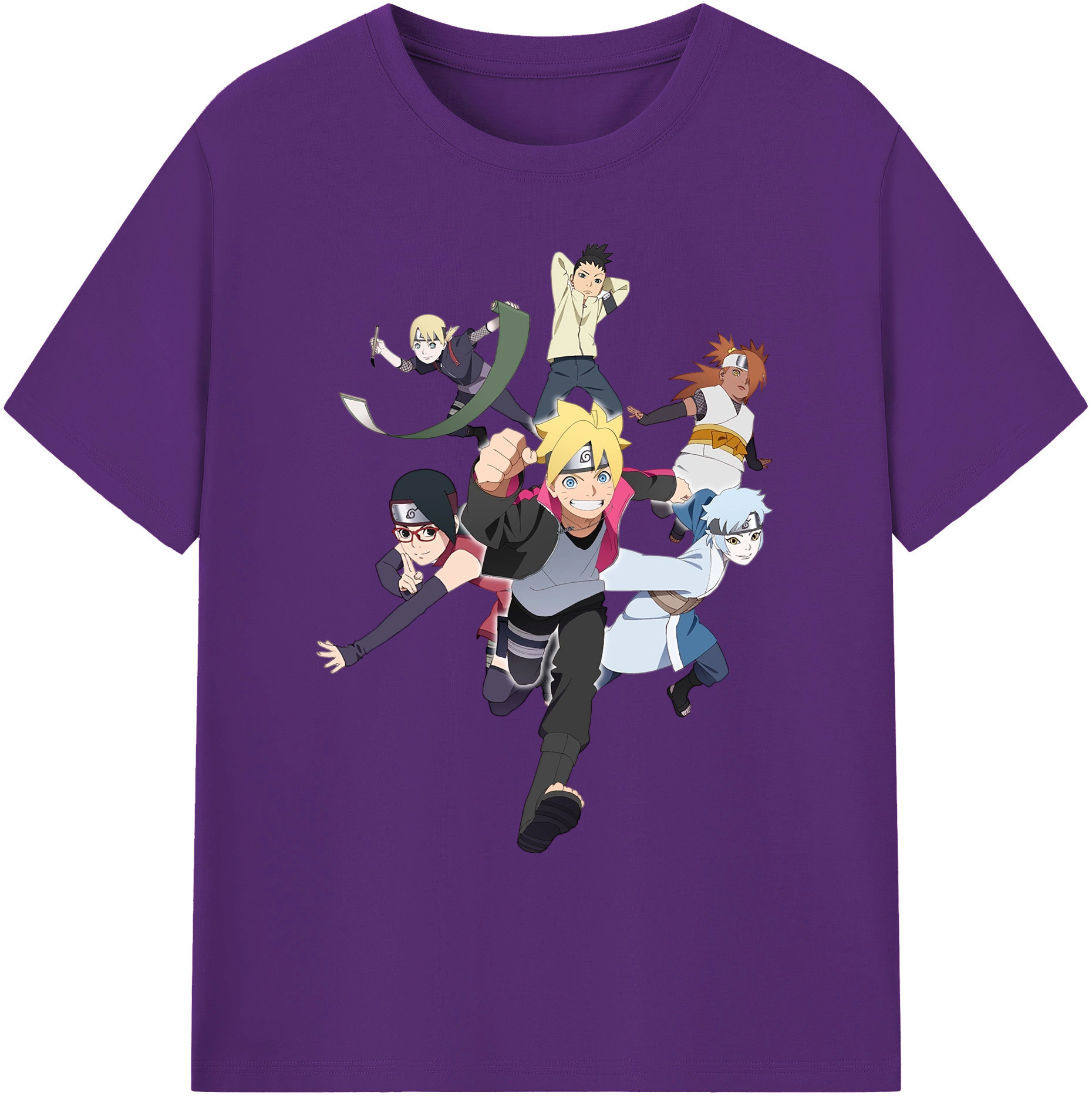 （画像用） NARUTO -ナルト- うずまき ボルト Uzumaki Boruto 綿100％ メンズ半袖Tシャツ｜肌触りやわらか＆通気性