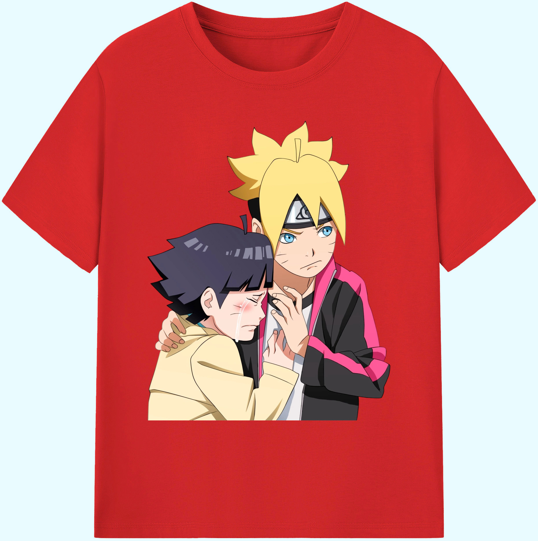 （画像用） NARUTO -ナルト- うずまき ボルト Uzumaki Boruto 綿100％ メンズ半袖Tシャツ｜肌触りやわらか＆通気性