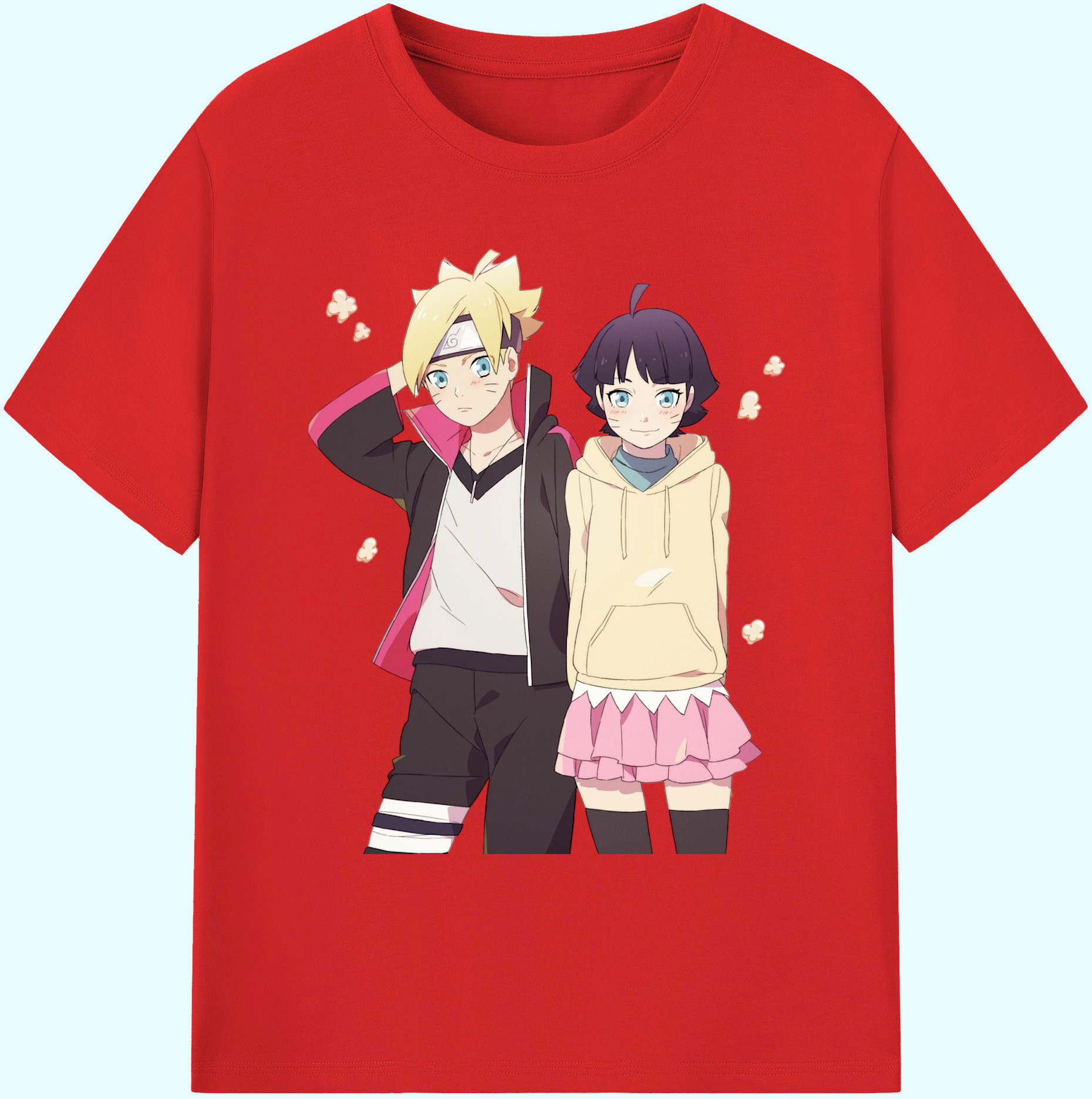 （画像用） NARUTO -ナルト- うずまき ボルト Uzumaki Boruto 綿100％ メンズ半袖Tシャツ｜肌触りやわらか＆通気性